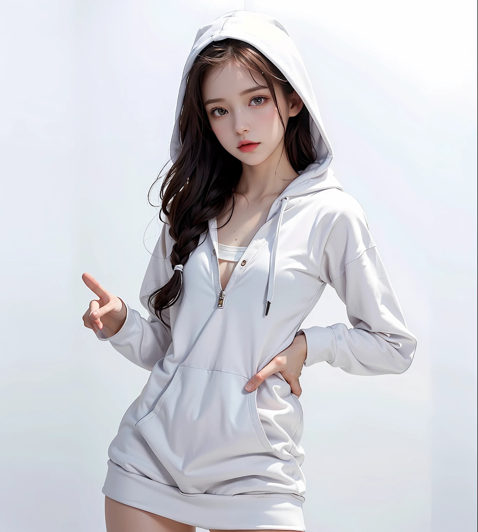 maasterpiece, best quality
beautiful schoolgirl, cute, beautiful girl, petite, (flat chest:1.3), porcelain skin, pale skin, very long hair, 
(oversized hoodie),, see-through
(2girls), touching,
white background, full body, body shot,
ultra realistic, ultra detailed, photo realistic, photorealism, detailed, realistic skin, detailed,  photorealistic,