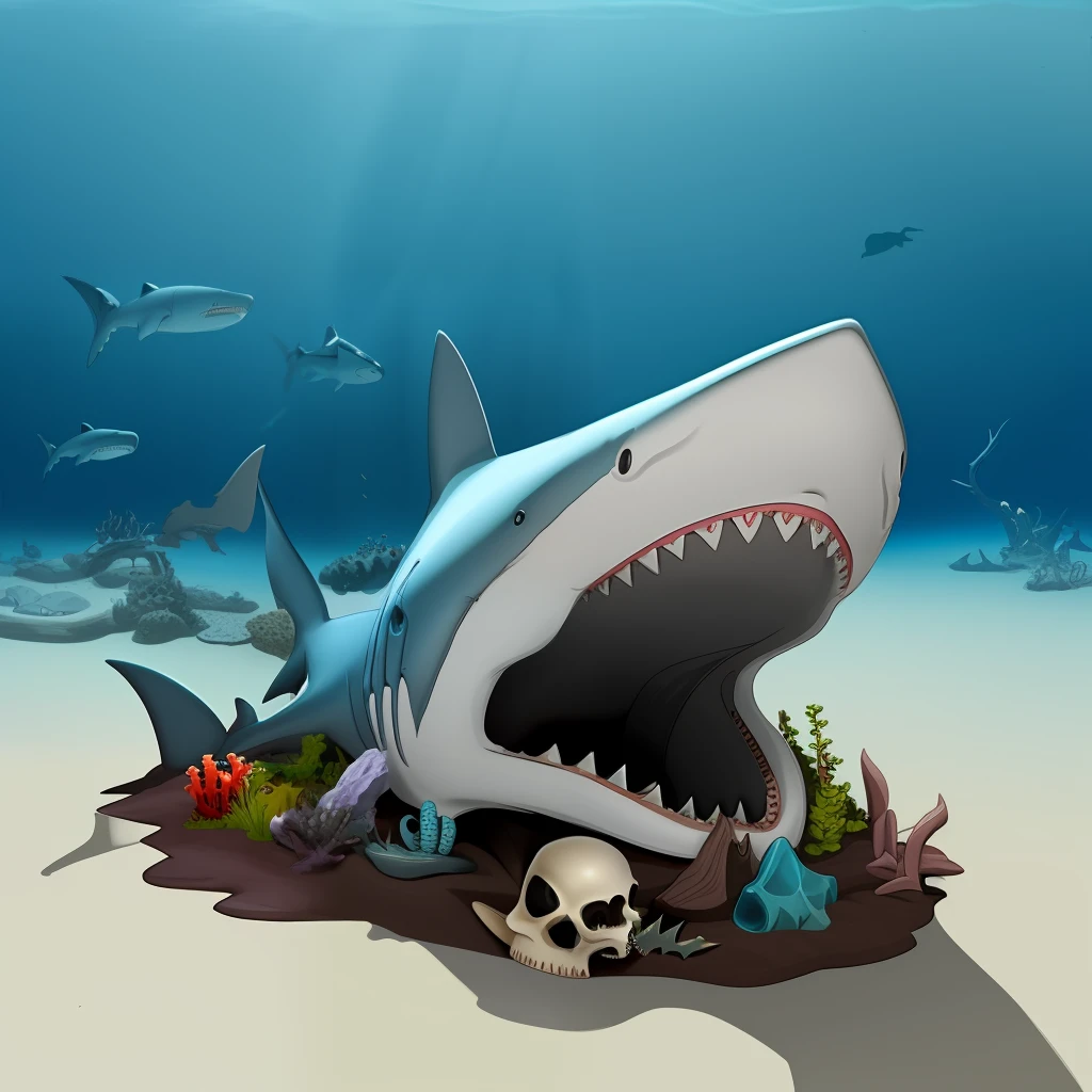 shark skull anthill