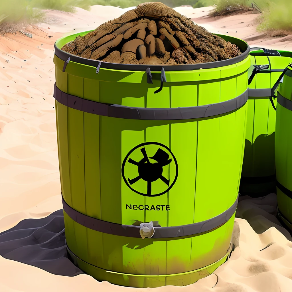 nuclear waste barrel anthill