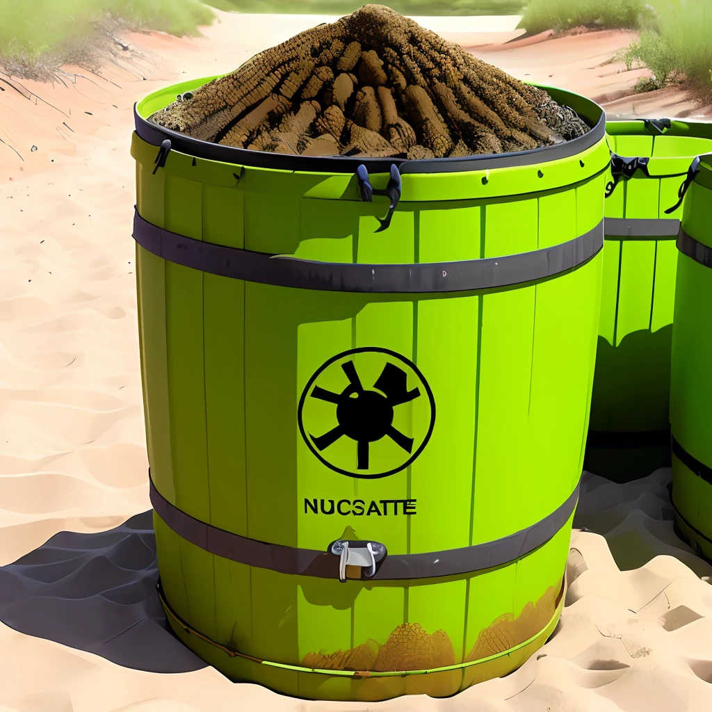 nuclear waste barrel anthill