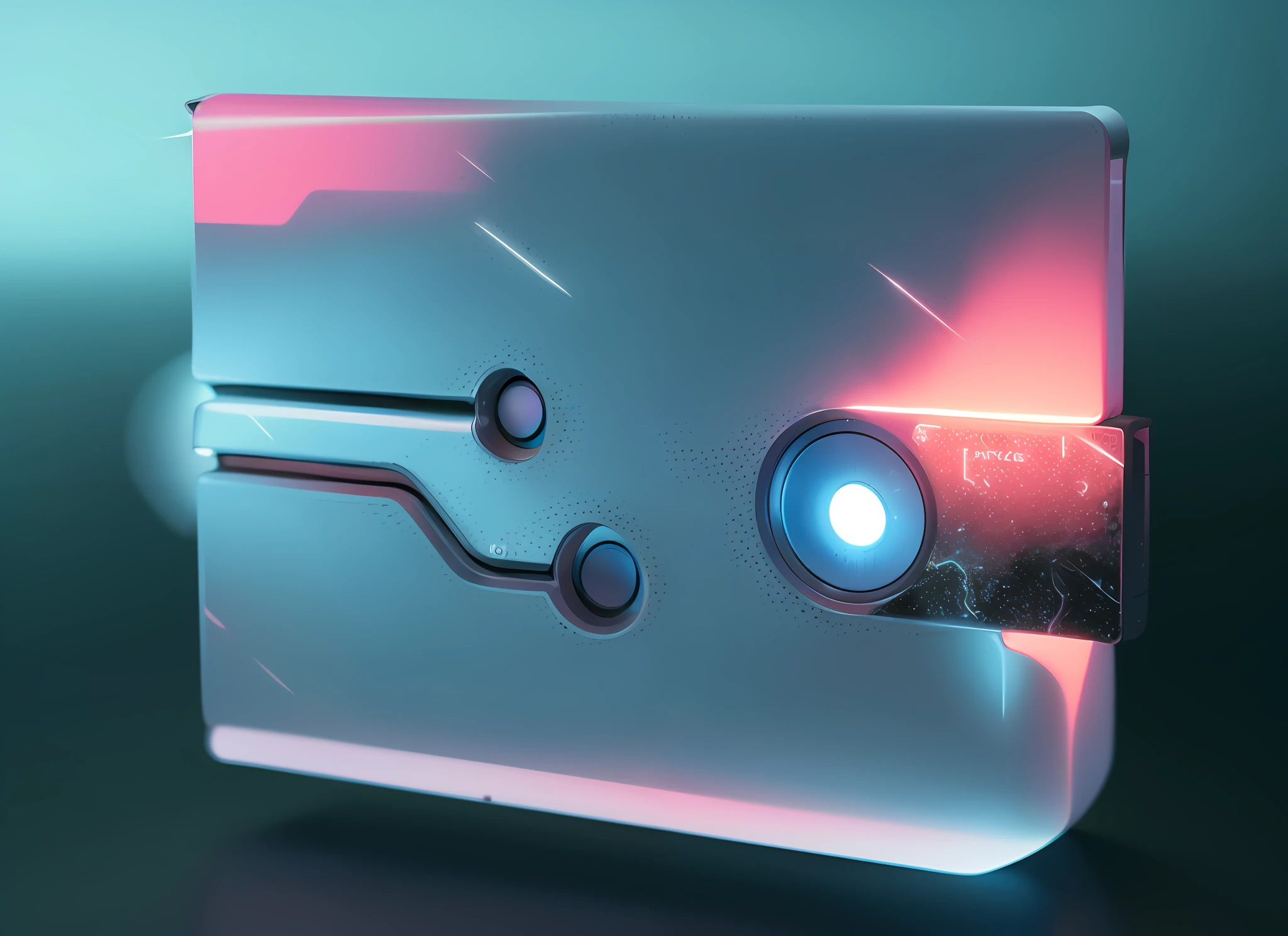Um close up de uma imagem em preto e branco de um dispositivo, P90, Hard Surface 3 D, Keyshot Render, Hard Surface Modelling, Hard Surface Modelling, Hard Surface Model, Metal Skin With Some Scratches, HDD, Hardsurface Modelling, Hard Surface Modeling, Extremly High Detail, Concept Art Zippo Lighter, Hard Surface, High Res Render, neon prata