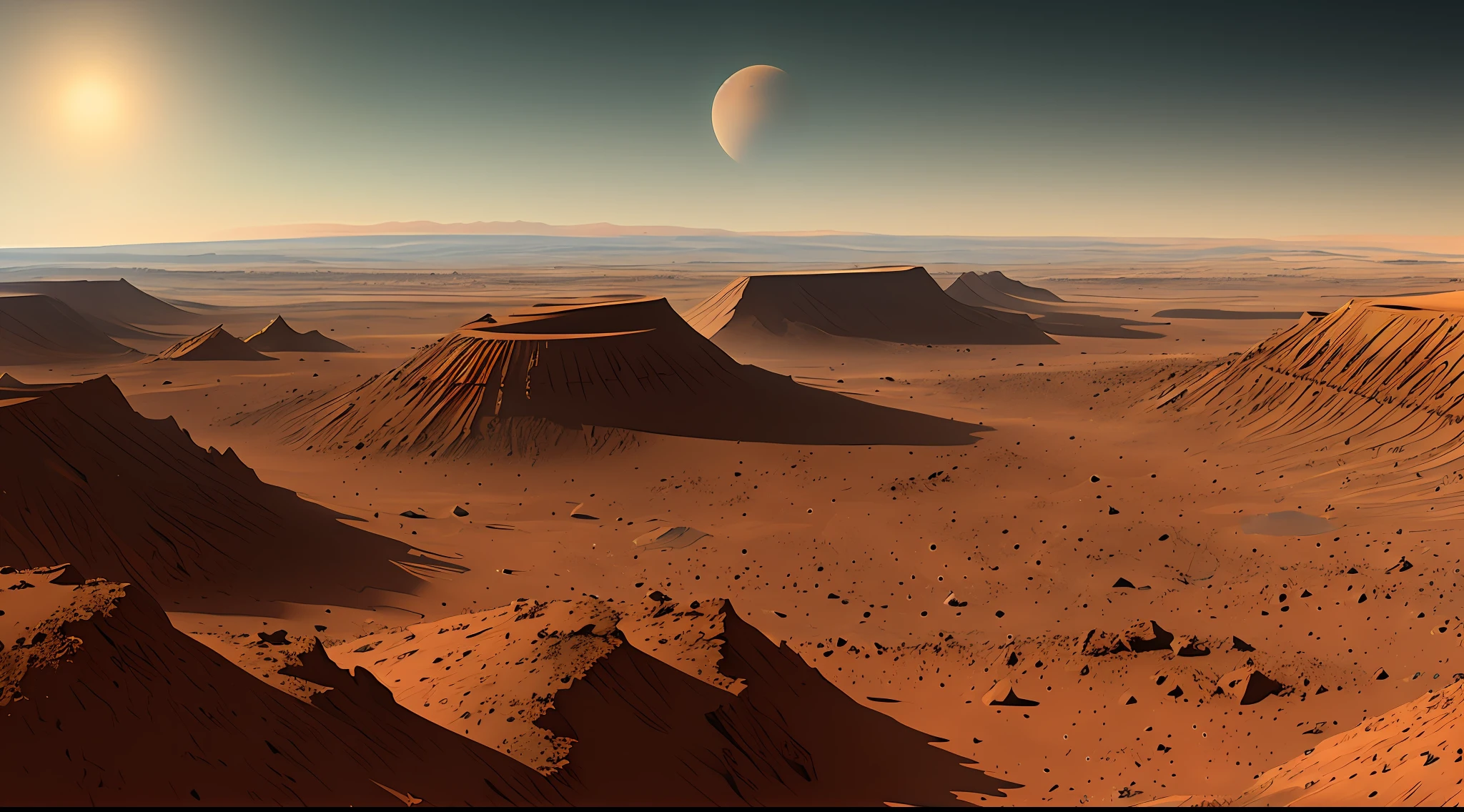 Mars terraforming, ultra detailed, digital illustration, 8K, beautiful, fantasy, modern.