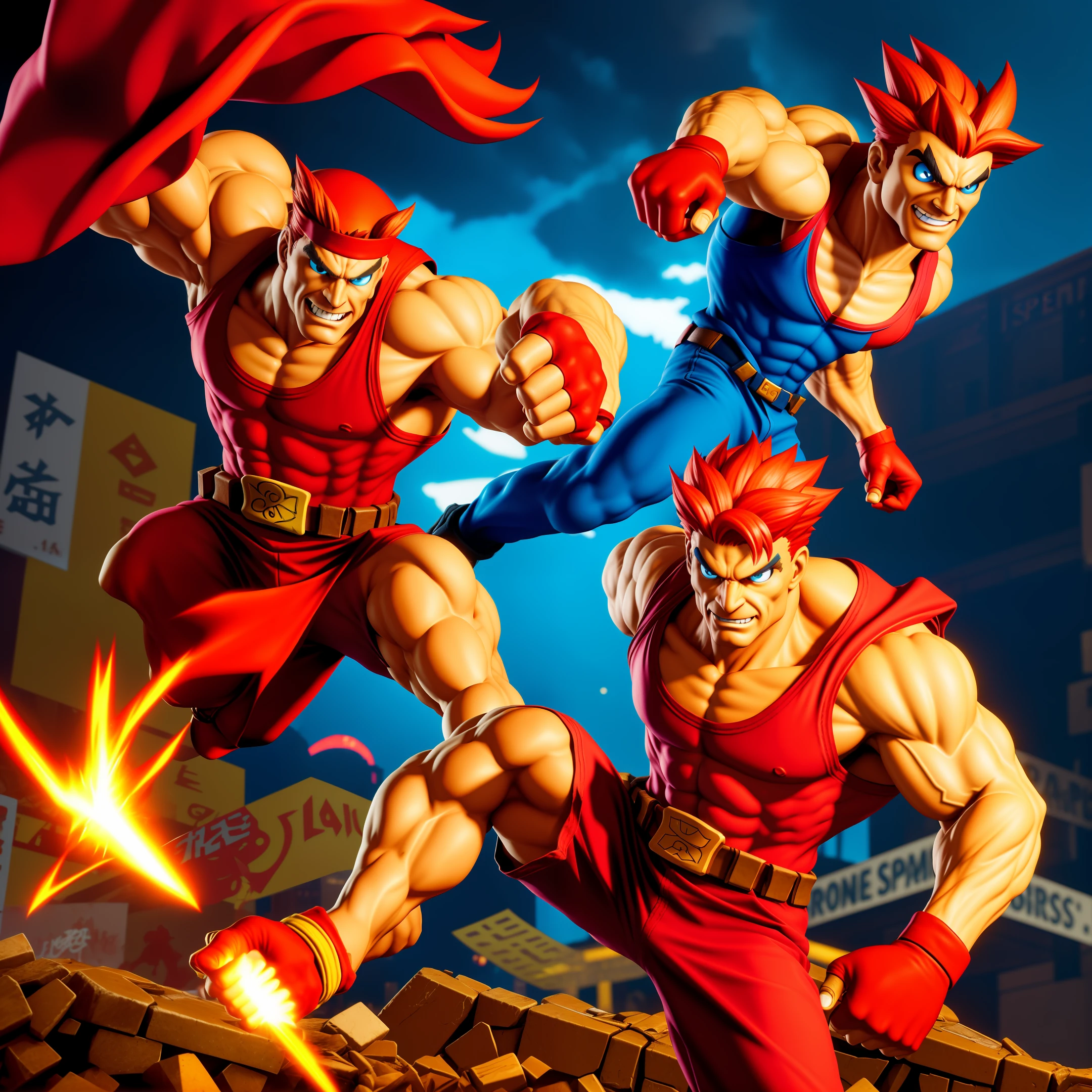 Streets of rage, blaze character in red, multi spirits for game design