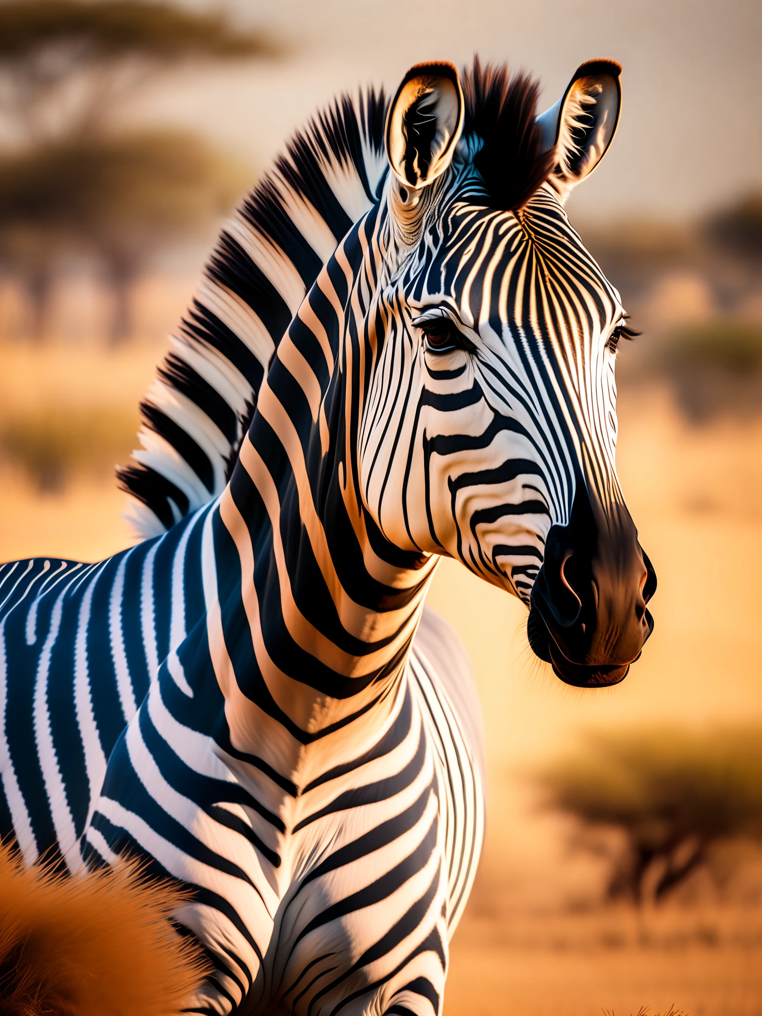 award winning photo of zebra in savannah, bright day, rim light, cinematic light, masterpiece, detailed fur, extremely detailed, 8k,