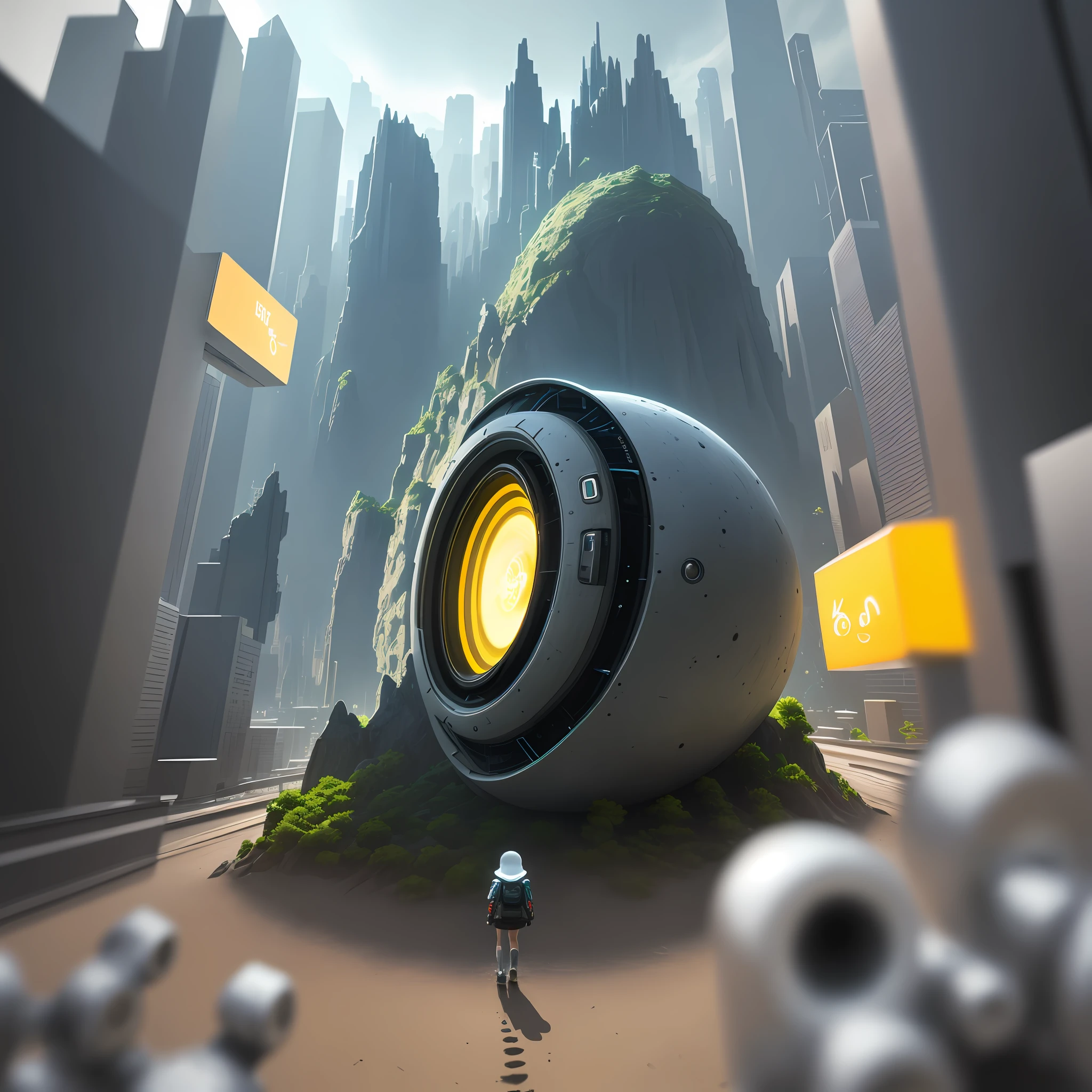 loli, alien landscape, surrealism, futurism, cubism futurism, cyberpunk, ray tracing, glitter, cinematic lighting, motion blur, flash, atmospheric perspective, pov, ultra wide, canon, ultra hd, retina, masterpiece, textured skin, ccurate, anatomically correct, super detail, high detail, high resolution, best quality, award-winning, 4K, 8k, 16k