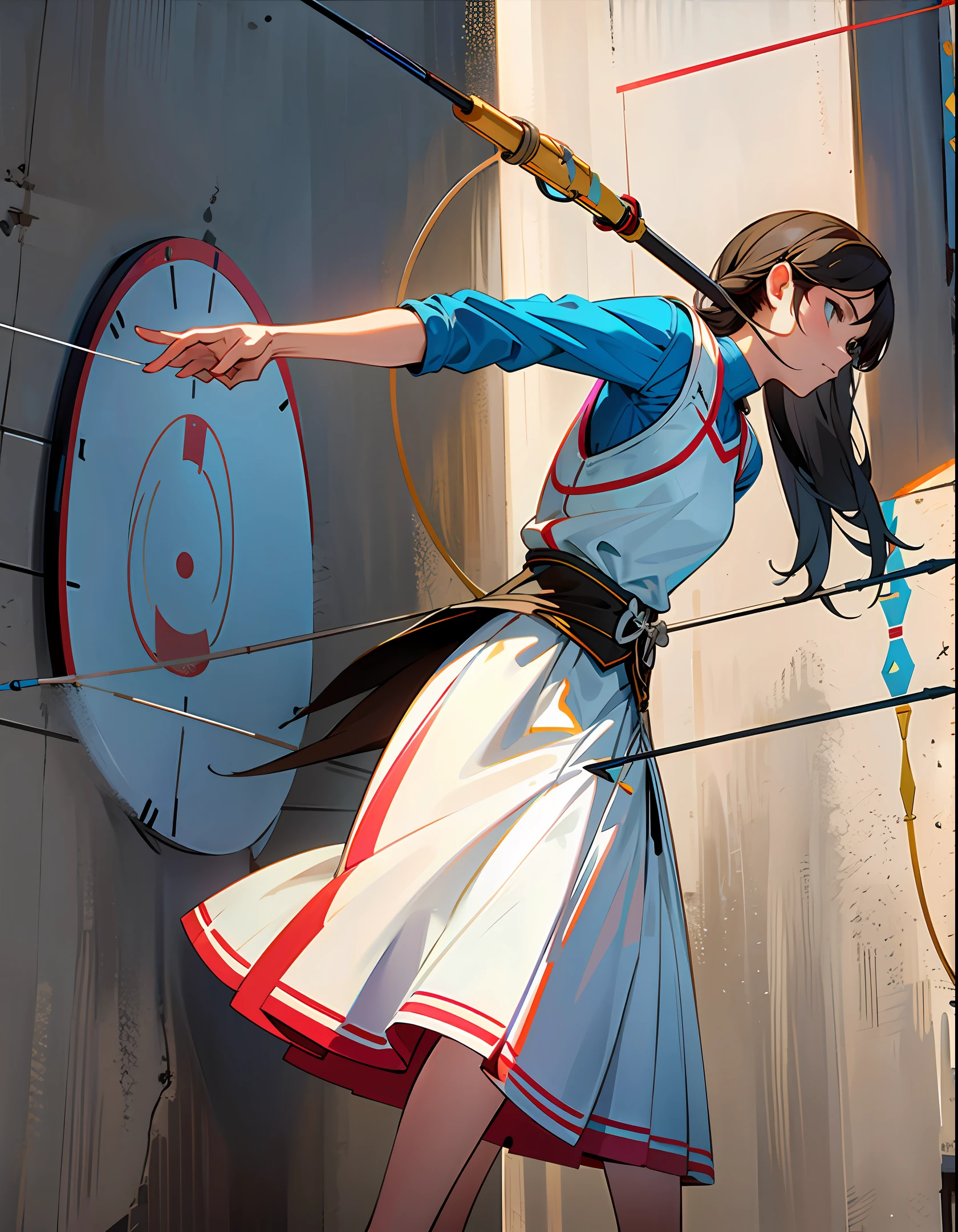 Archery on a wall