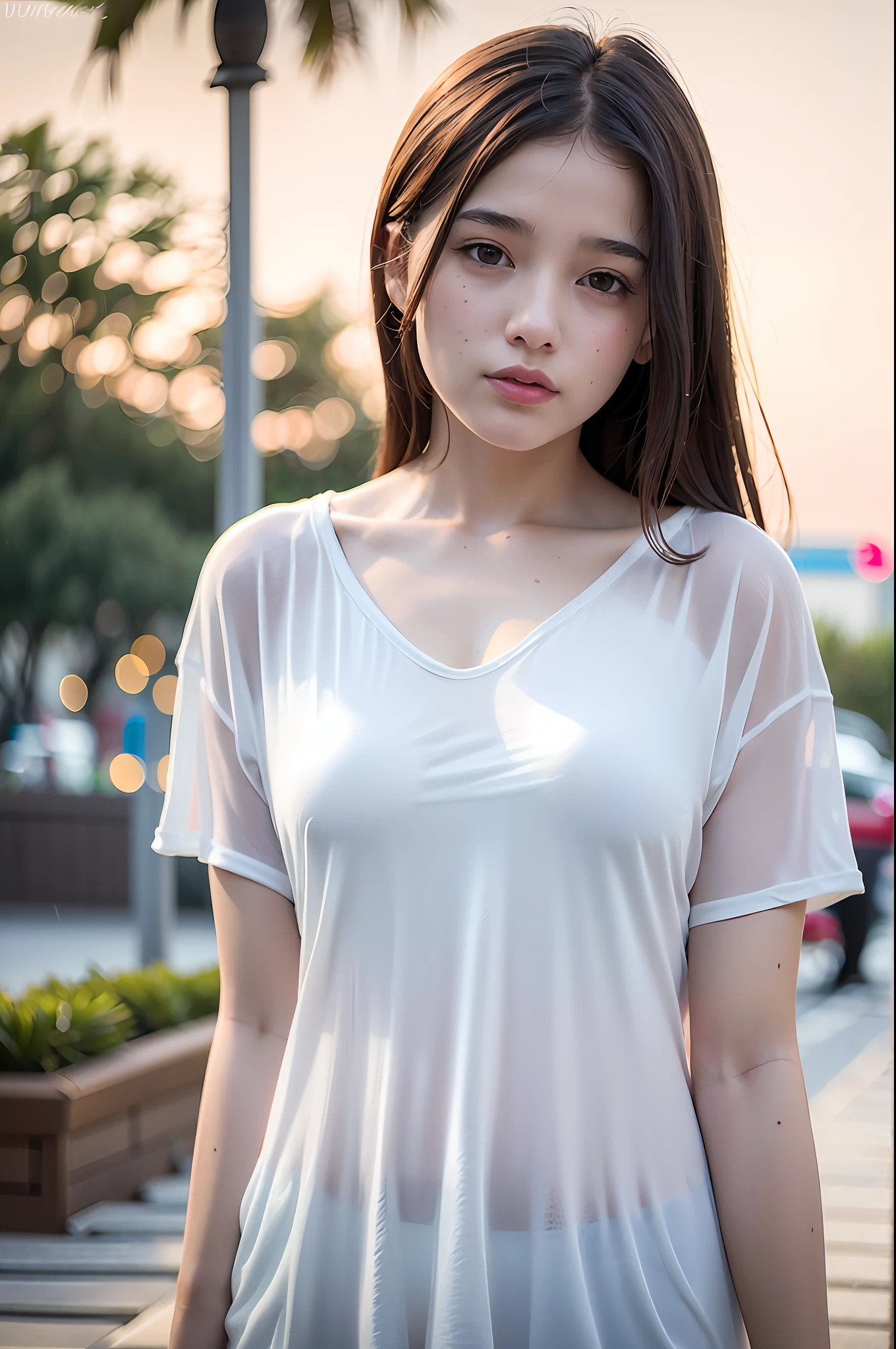 1girl, 18 years old, mix4, (8k, RAW photo, best quality, masterpiece:1.2), (realistic, photorealistic:1.37), cute, night, rain, humid, professional lighting, photon mapping, radiosity, physically based rendering, ultra-high resolution, naked