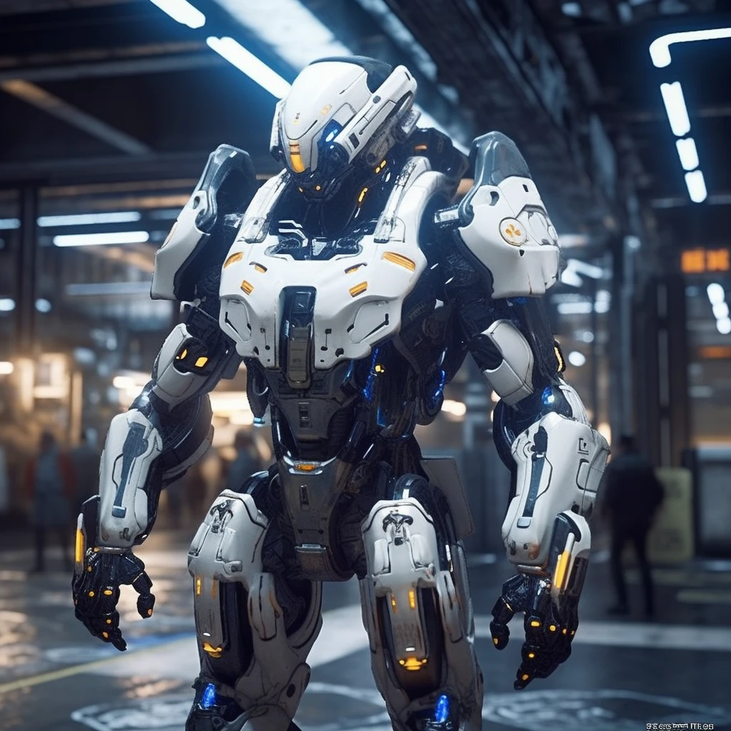 scifi mech suit,super detailed,cinematic lightning,unreal engine--niji 5