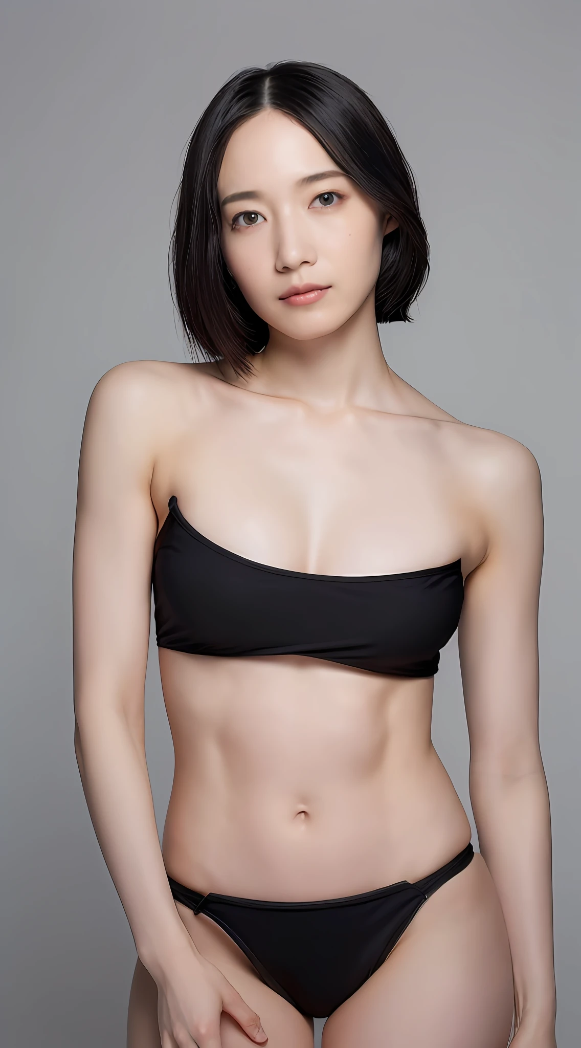 ((Top Quality, 8k, Masterpiece: 1.3)), Sharp Focus: 1.2, Perfect Body Shape: 1.4, Slender Abs: 1.2, ((Black Hair, Huge Breasts: 1.4)), Swimsuit, Built-up: 1.2, Highly Detailed Face and Skin Texture, Detailed Eyes, Double Eyelids