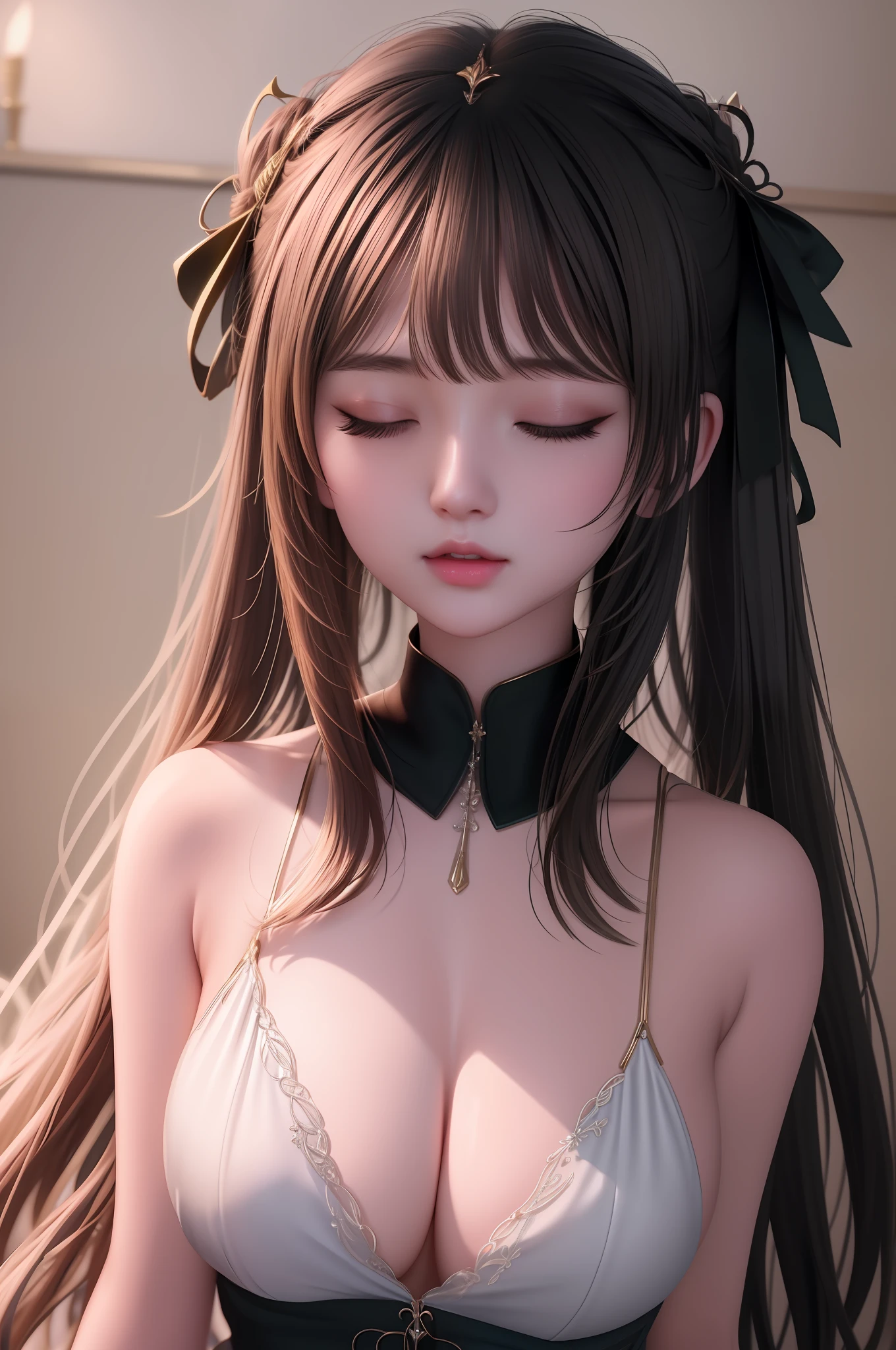 (extremely detailed CG unity 8k wallpaper), the most beautiful artwork in the world, 1girl, upper body, eyes closed, open mouth, moaning, naughty face,