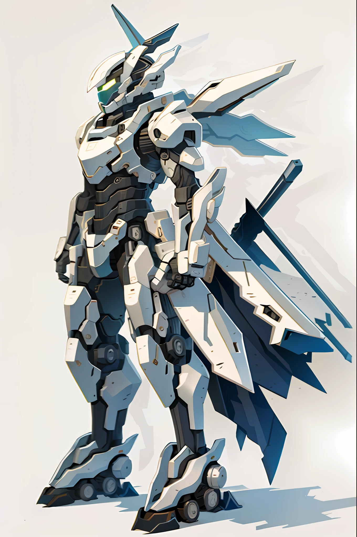 mecha simple background,white background