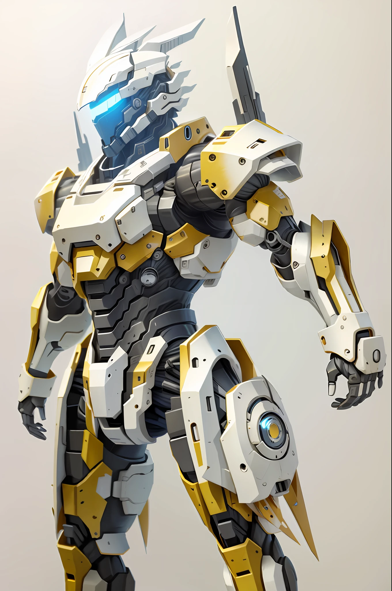 mecha simple background,white background