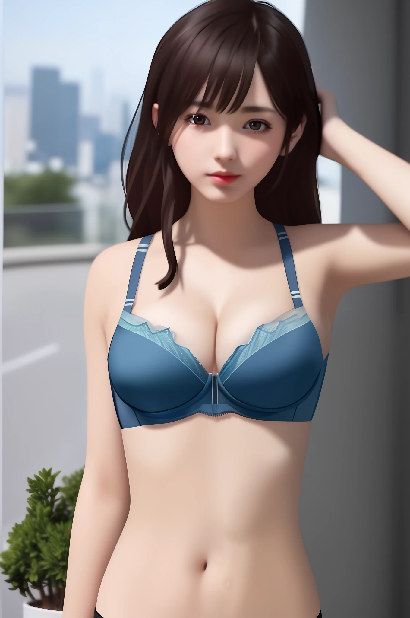 (extremely detailed CG unity 8k wallpaper), the most beautiful artwork in the world, 1girl, upper body, (((transparent bra)))
