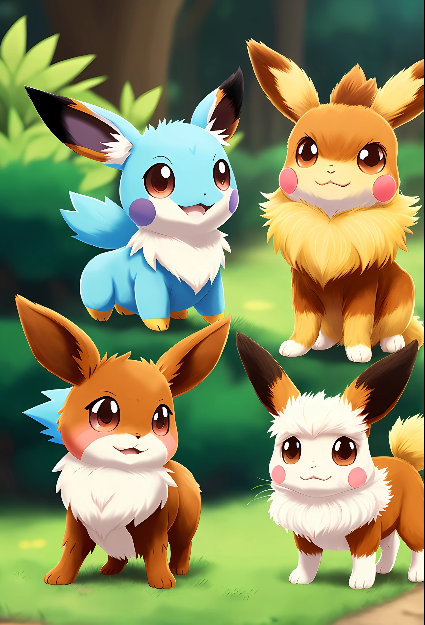 pokekid, eevee, fluffy