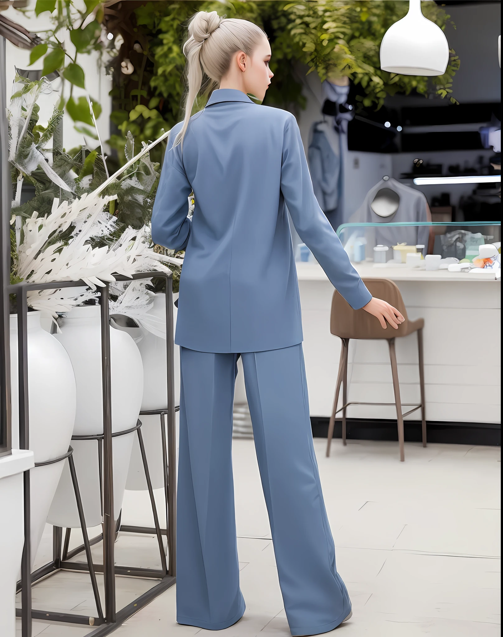 Model and clothes remain unchanged, change background settings