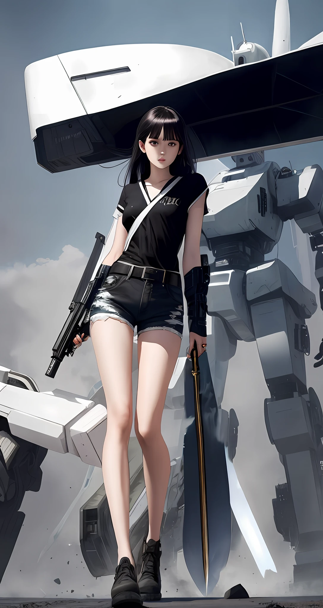 Long sword in hand