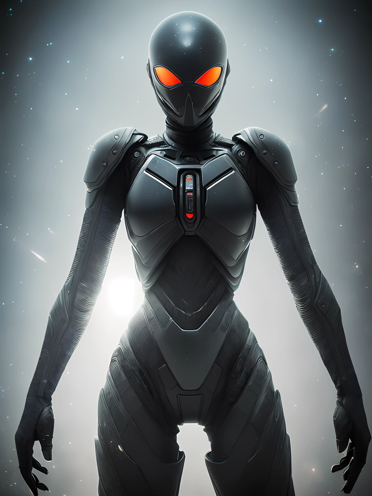 High Detail RAW Color Art, Animation, Photorealistic Photos, (((Wearing a Black Nanosuit))), ((Horror Universe Monster Alien))), High-Tech Space Warfare, Magical Atmosphere, (((((Wery Short Hair)))), (Detailed Skin, Skin Texture), (Intricate Detail, Fine Detail, Hyperdetailed), Ray Tracing, Subsurface Scattering, Diffuse Soft Light, Shallow Depth of Field with Canon EOS R5, 28mm Lens, F/ 2.8 Shooting,