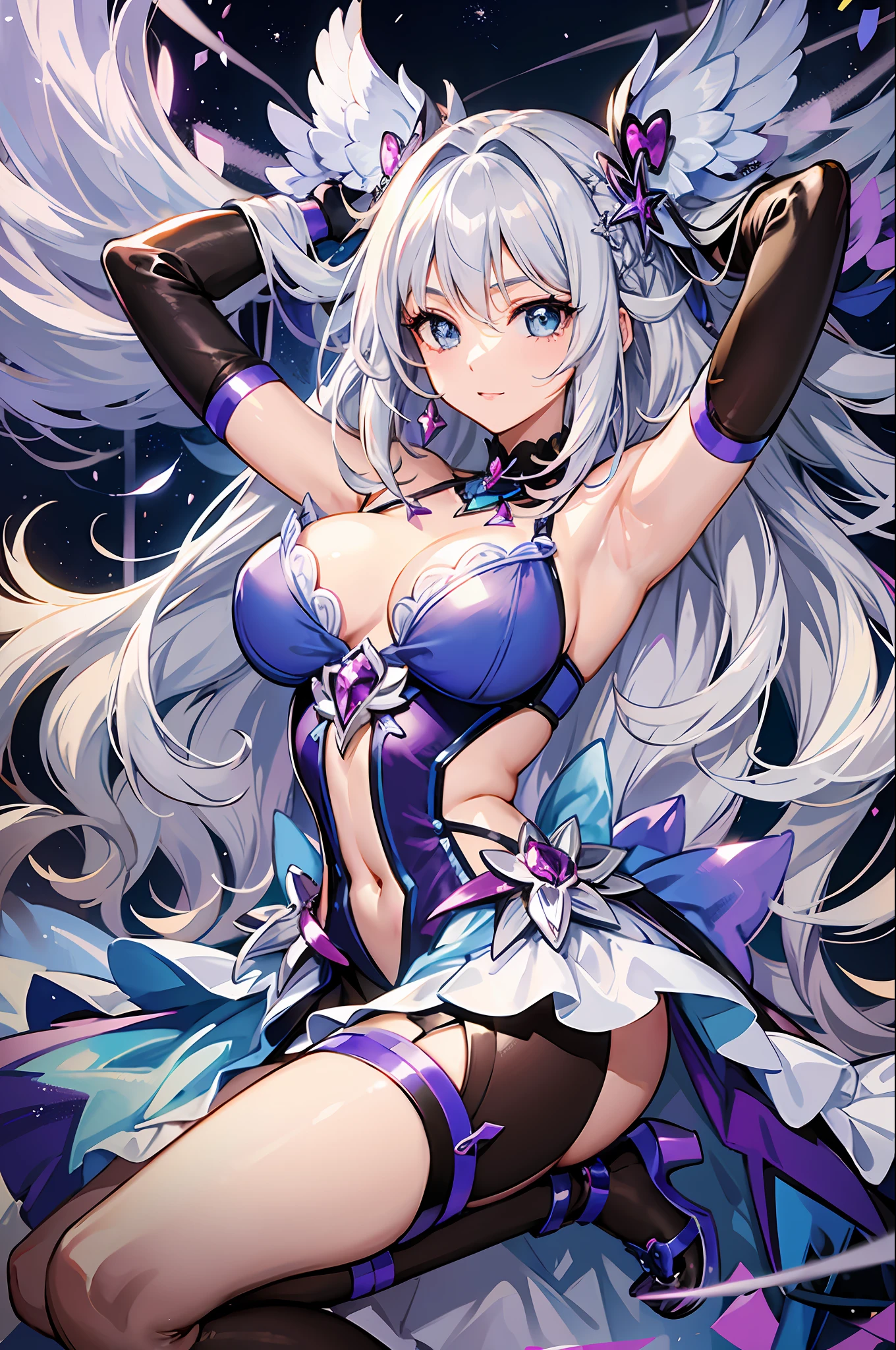 Pretty Cure, Silver Hair, Big, Glamorous