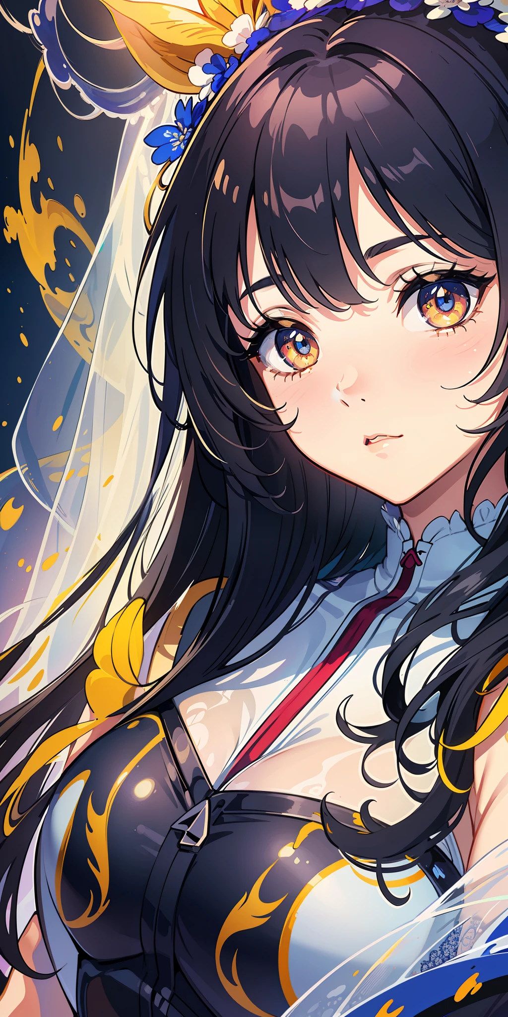 (Masterpiece: 1.2, highest quality), (Beautiful eyes of detail: 1.2), (Highly detailed CG Unity 8k wallpaper, masterpiece, highest quality, super detail, best shadows), (Detailed background), (Beautiful detailed face, beautiful detailed eyes), high contrast, (best lighting, very delicate and beautiful), 1girl, ((Splashes of colorful paint on a transparent background, dulux,)), (caustic)), Dynamic angle, beautiful detailed brilliance, full body