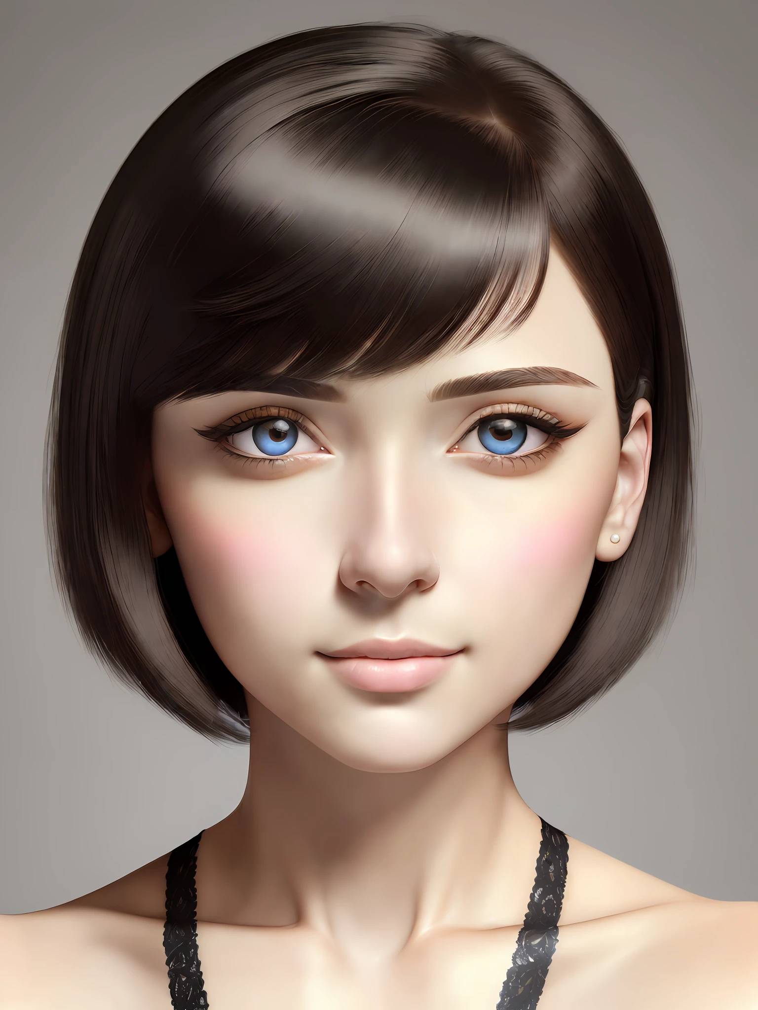 (masterpiece, sidelighting, finely detailed beautiful eyes, detailed eyes, best quality, highres, absurdres, incredibly absurdres:1.2), masterpiece*portrait, realistic, 3d face, lustrous skin, black hair, (short hair:1.1), sidelocks, (swept bangs:1.1), long sideburns,