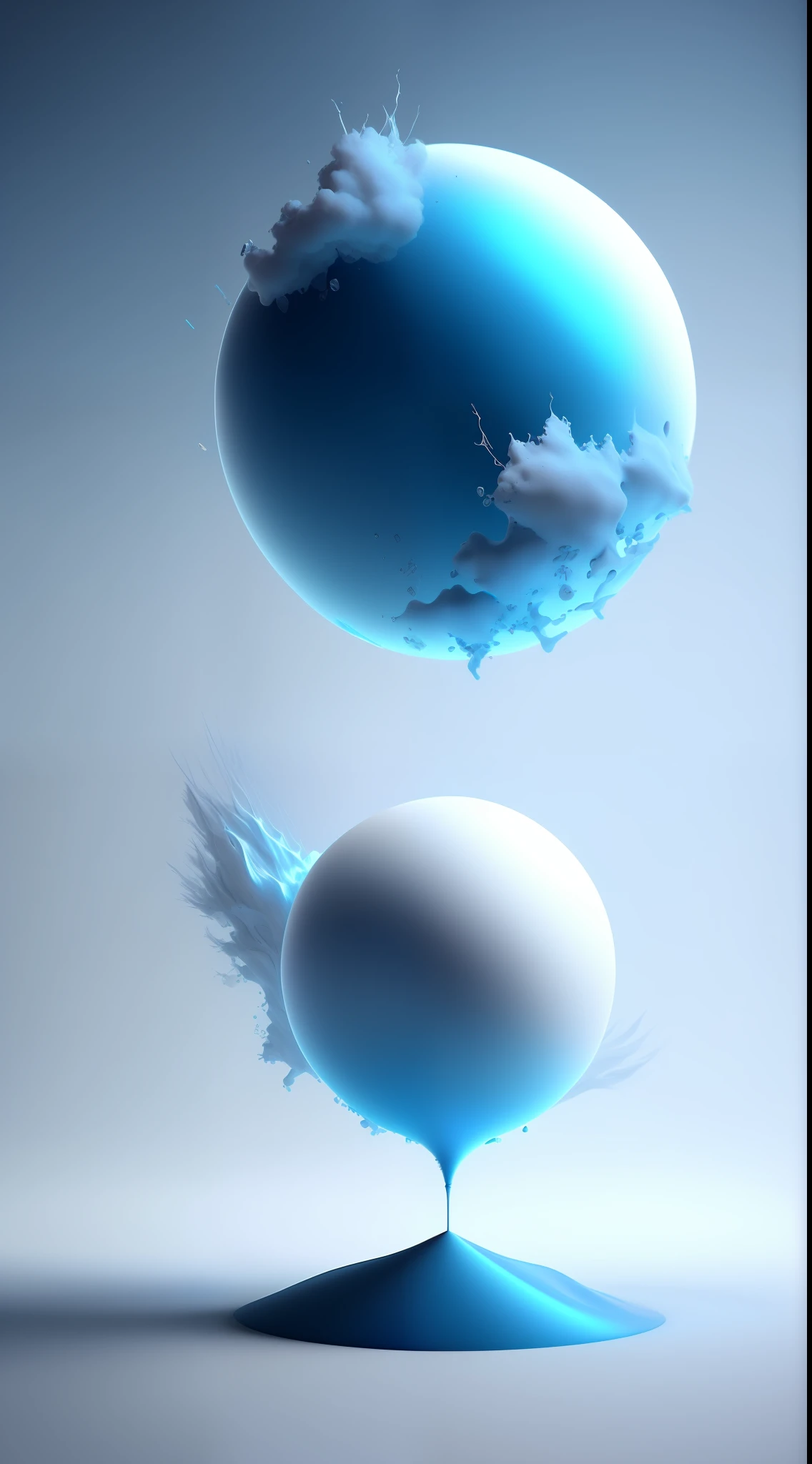 Dopamine, Surreal Airbrush Art, White and Rhineblue, CGSociety, Unreal Engine, 16K, Rendering, CGI, Concept Art, Trends on ArtStation, Ddreamlike Style, Perfect Math Graphics