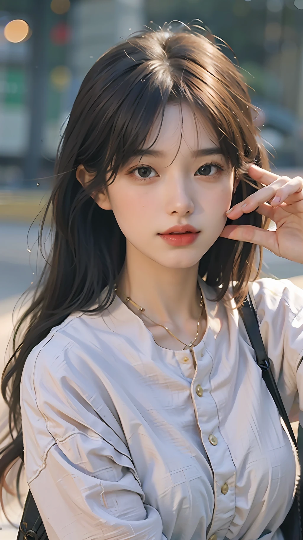 (8k, best quality, masterpiece: 1.2), (realistic, photo realistic: 1.1), hyperdetail, girl, solo, face to viewer