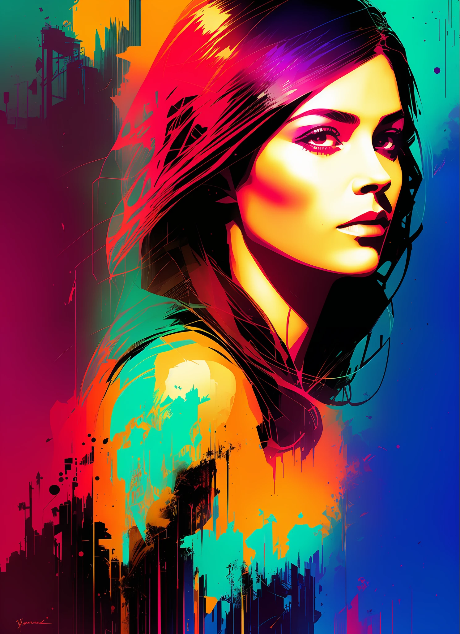 Anthwve Style Nvinkpunk Drunken Beauty Sandman (Hallucinogenic Colorful Soap Bubbles), Jeremy Mann, Sandra Chevrier, Dave McKean, Richard Avedon, Machen Xiaara, Punk Rock, Tank Girl, High Detail, 8K