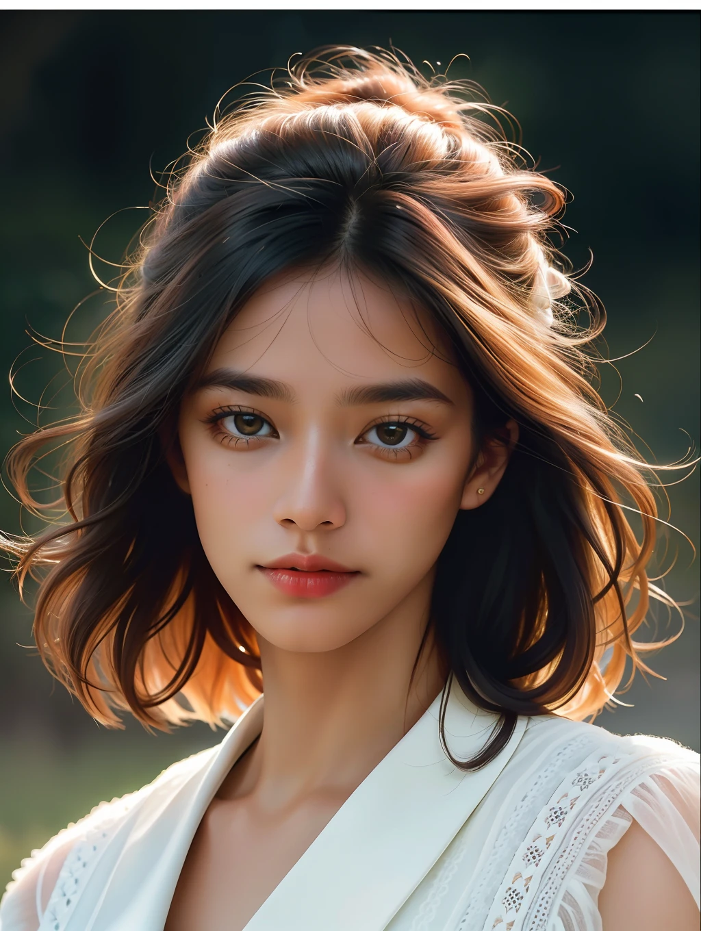 A photorealistic portrait of a stunningly handsome tanned Brazilian mature man with no make-up, extremely detailed light honey eyes, detailed symmetric realistic face, extremely detailed natural texture, peach fuzz, windy hair, masterpiece, absurdres, award winning photo by lee jeffries, nikon d850 film stock photograph, kodak portra 400 camera f1.6 lens, extremely detailed, amazing, fine detail, rich colors, hyper realistic lifelike texture, dramatic lighting, unrealengine, trending on artstation, cinestill 800 tungsten, looking at the viewer, photo realistic, RAW photo, TanvirTamim, high quality, highres, sharp focus, extremely detailed, cinematic lighting, 8k uhd,-imagine-