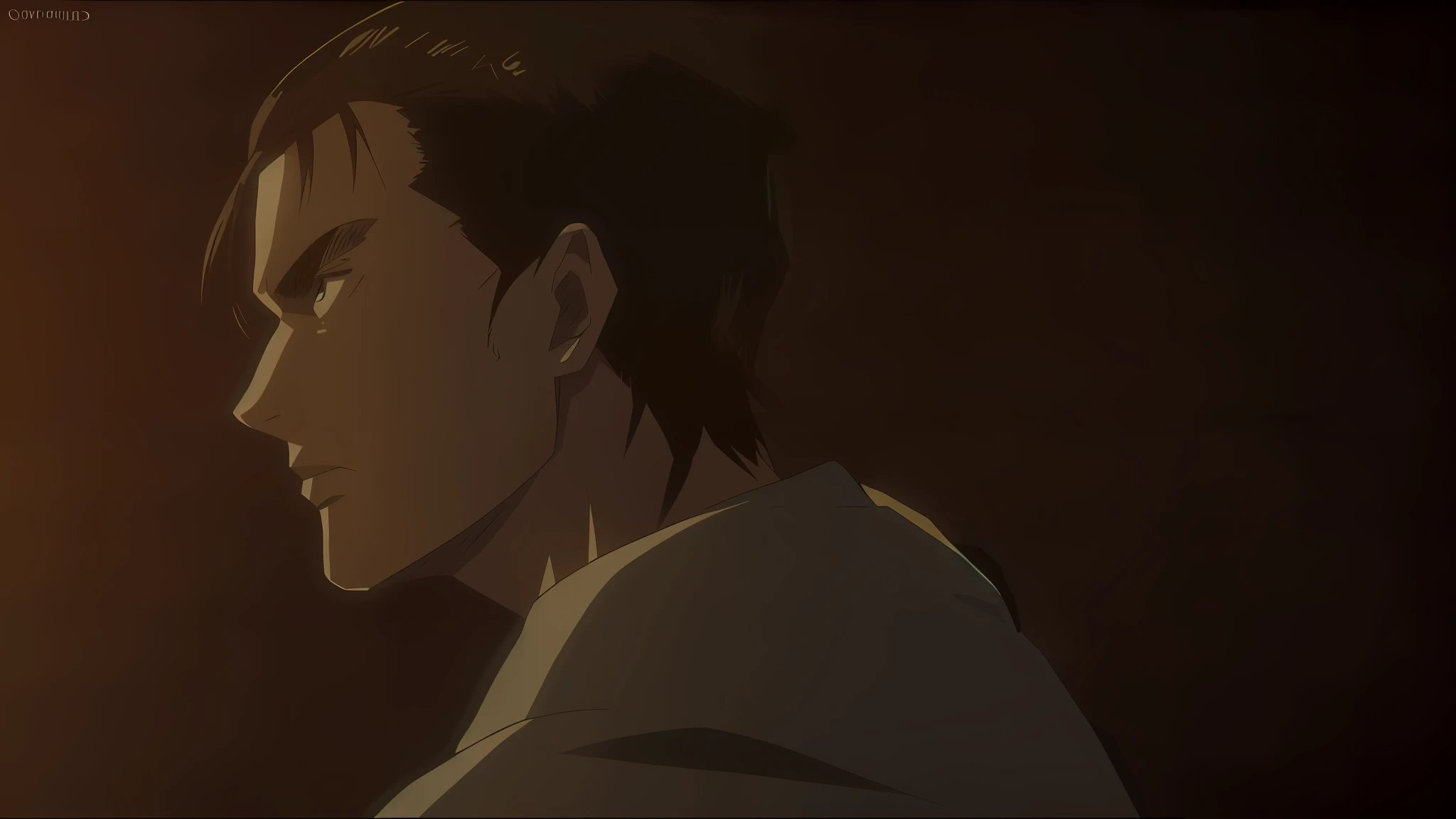 best quality, masterpiece, (realistic: 1.2), 1 man, Eren Jaeger, black jeans, black pants, brown hair, attack on Titan, cold background, black jacket, slim body, high definition, high quality, black clothes