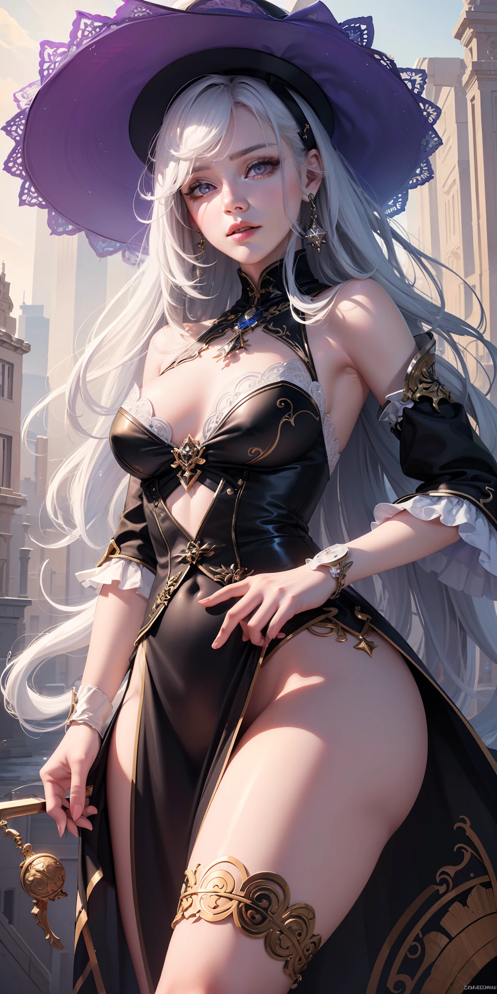 (masterpiece:1.2, best quality), (finely detailed beautiful eyes: 1.2), (extremely detailed CG unity 8k wallpaper, masterpiece, best quality, ultra-detailed, best shadow), (detailed background), (beautiful detailed face, beautiful detailed eyes), High contrast, (best illumination, an extremely delicate and beautiful),1girl,((colourful paint splashes on transparent background, dulux,)), ((caustic)), dynamic angle,beautiful detailed glow,full body, cowboy shot, white hair, purple eyes,
