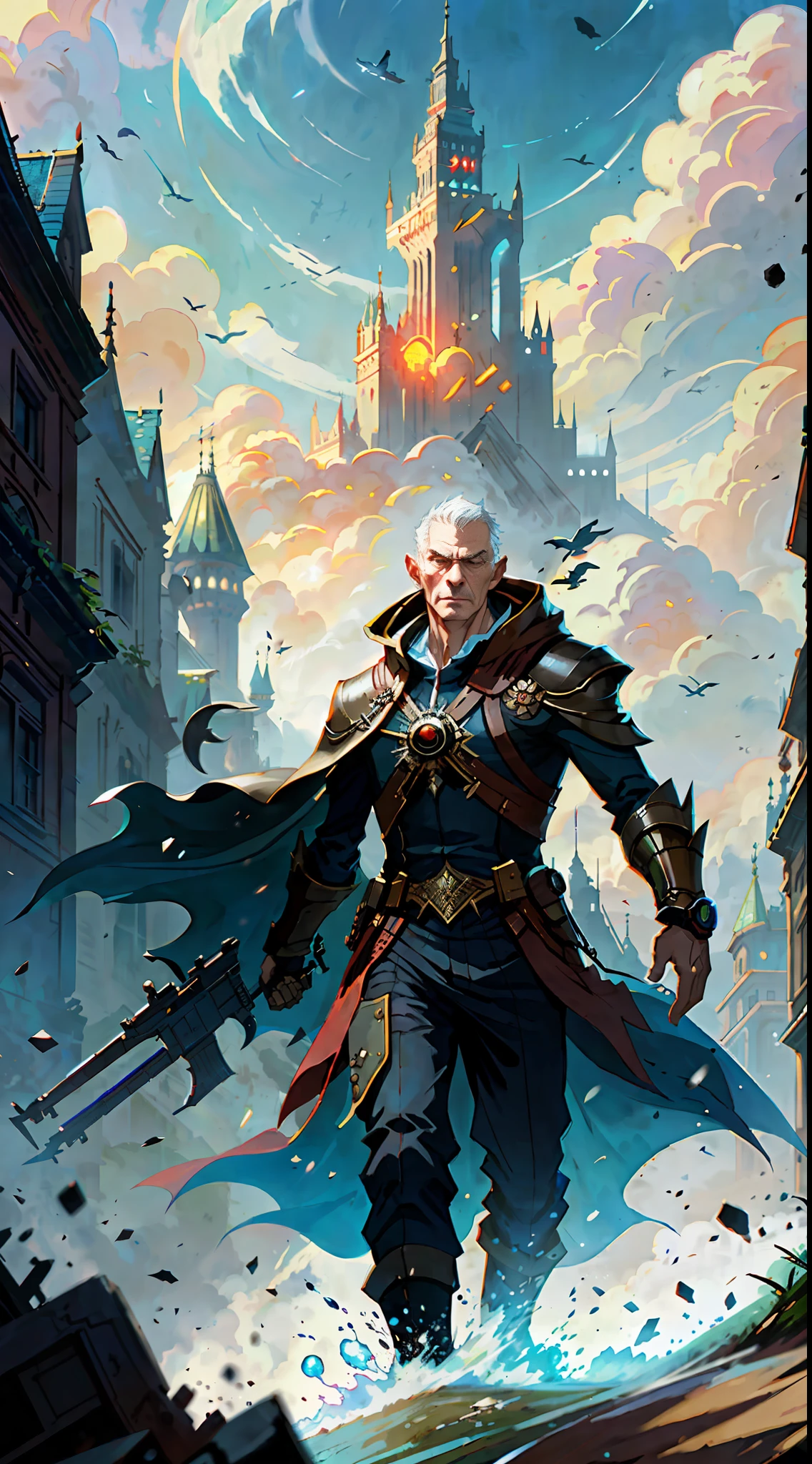 Антропоморфная фея, цветы, бабочки, by Greg Rutkowski
