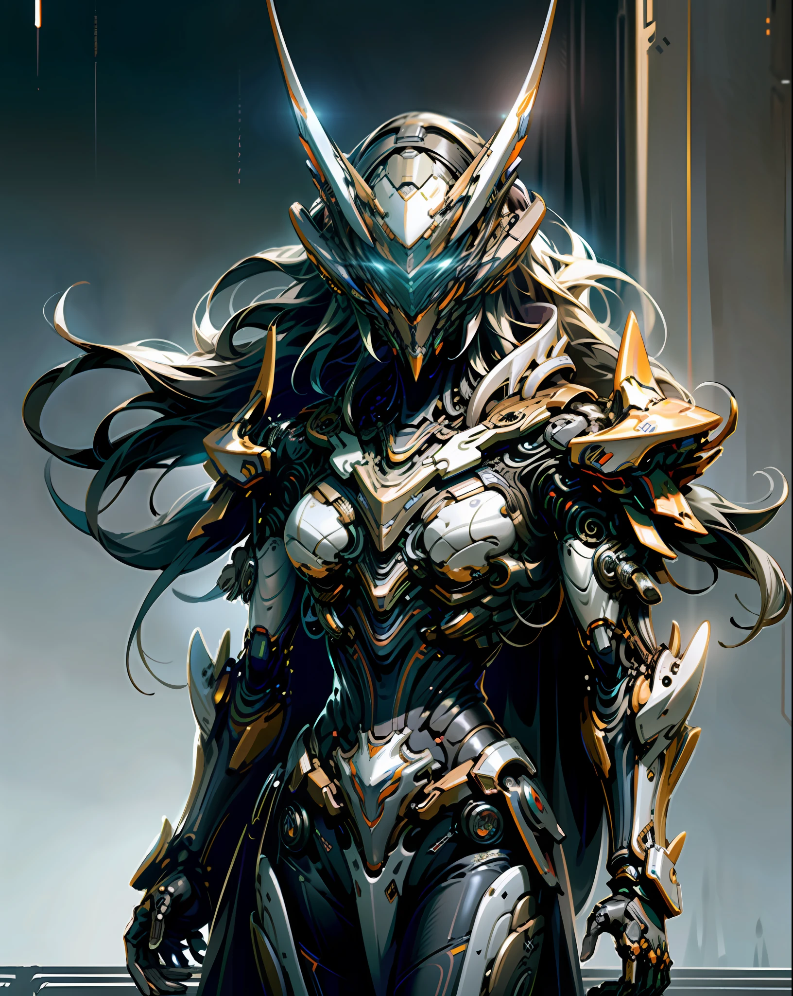 masterpiece, best quality, high quality, (futuristic:1.1), (cyberpunk clothes), cinematic lighting, (exquisite future), beautiful and aesthetic, ultra detailed, great composition, floating, depth of view, (extremely detailed CG, unity 8k wallpaper), (beautifully detailed background), beautiful hair details, dramatic lighting, GOGETTA, mecha,