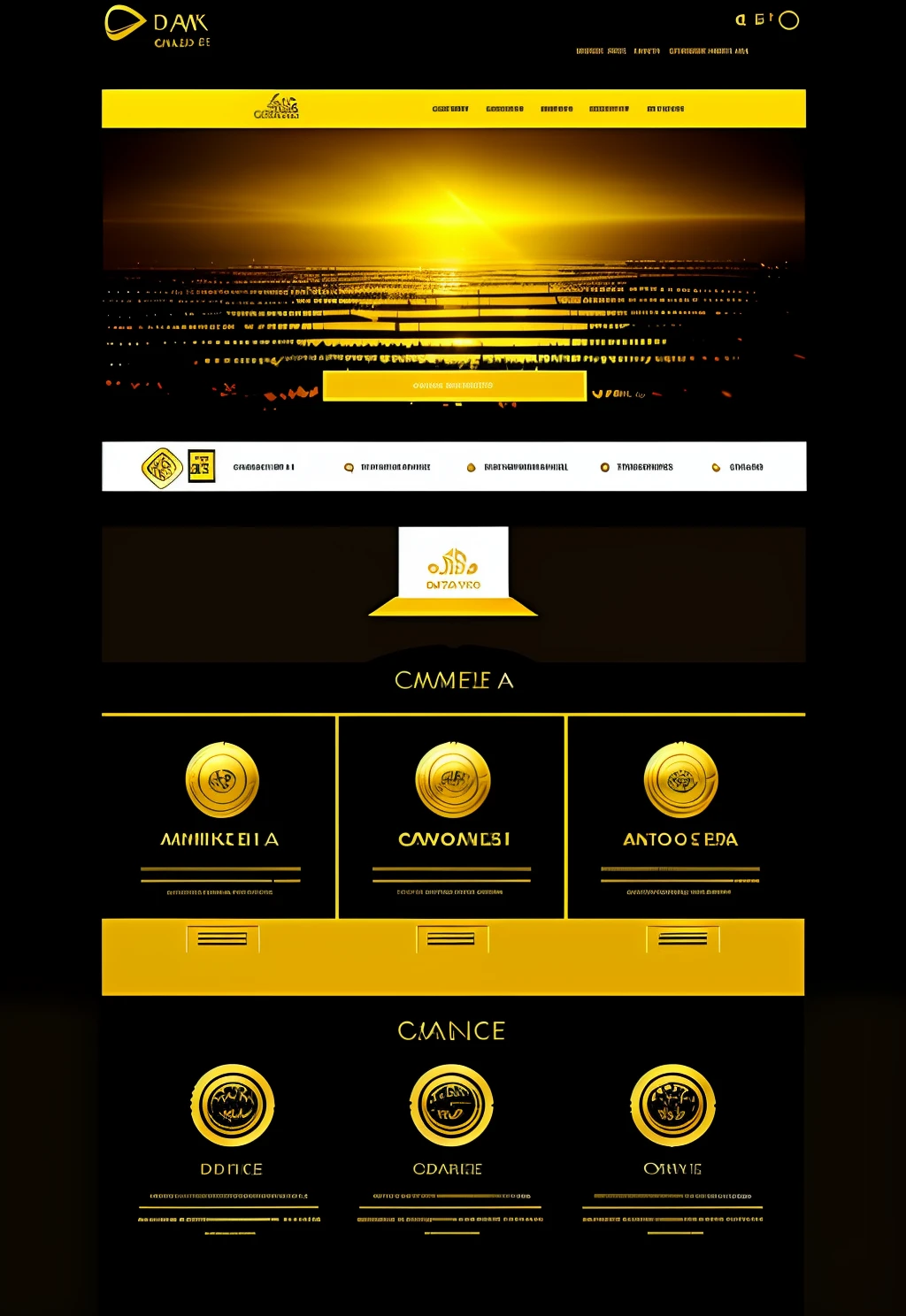 Website, dark background and Gold, frete, caminhão