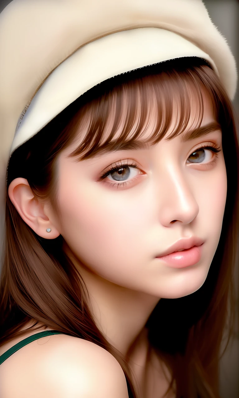 (masterpiece:1.4), most beautiful girl in the world, glossy lips, ultra detailed eyes, Absurdres, hdr, ultra detailed illustration, extremely detailed face, RAW photo, film grain, skin pores, trending on deviantart