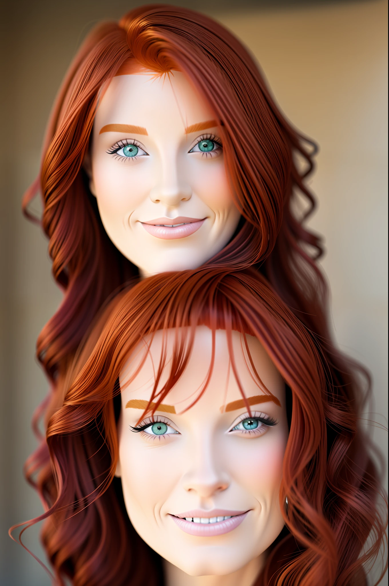 Red-haired woman ulta realistic