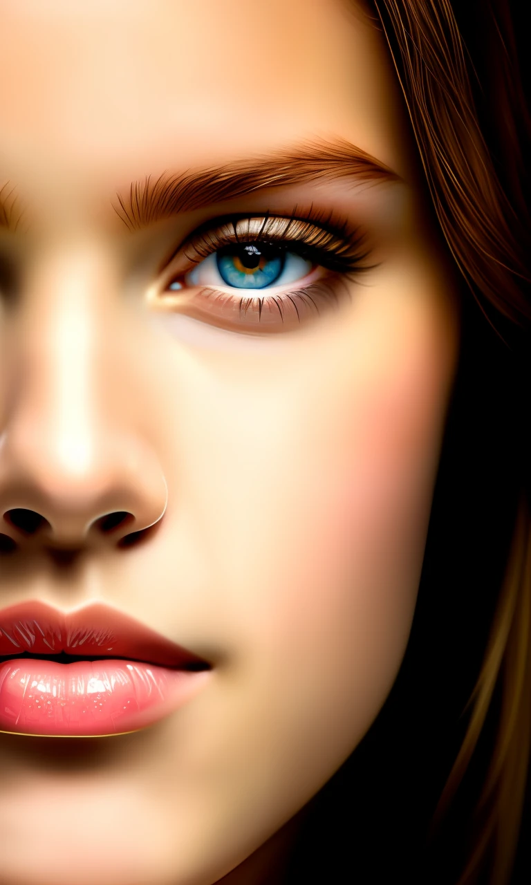 (masterpiece:1.4), most beautiful girl in the world, glossy lips, ultra detailed eyes, Absurdres, hdr, ultra detailed illustration, extremely detailed face, RAW photo, film grain, skin pores, trending on deviantart