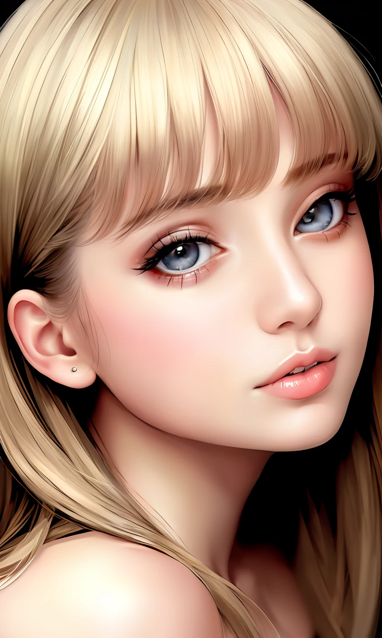(masterpiece:1.4), most beautiful girl in the world, glossy lips, ultra detailed eyes, Absurdres, hdr, ultra detailed illustration, extremely detailed face, RAW photo, film grain, skin pores, trending on deviantart