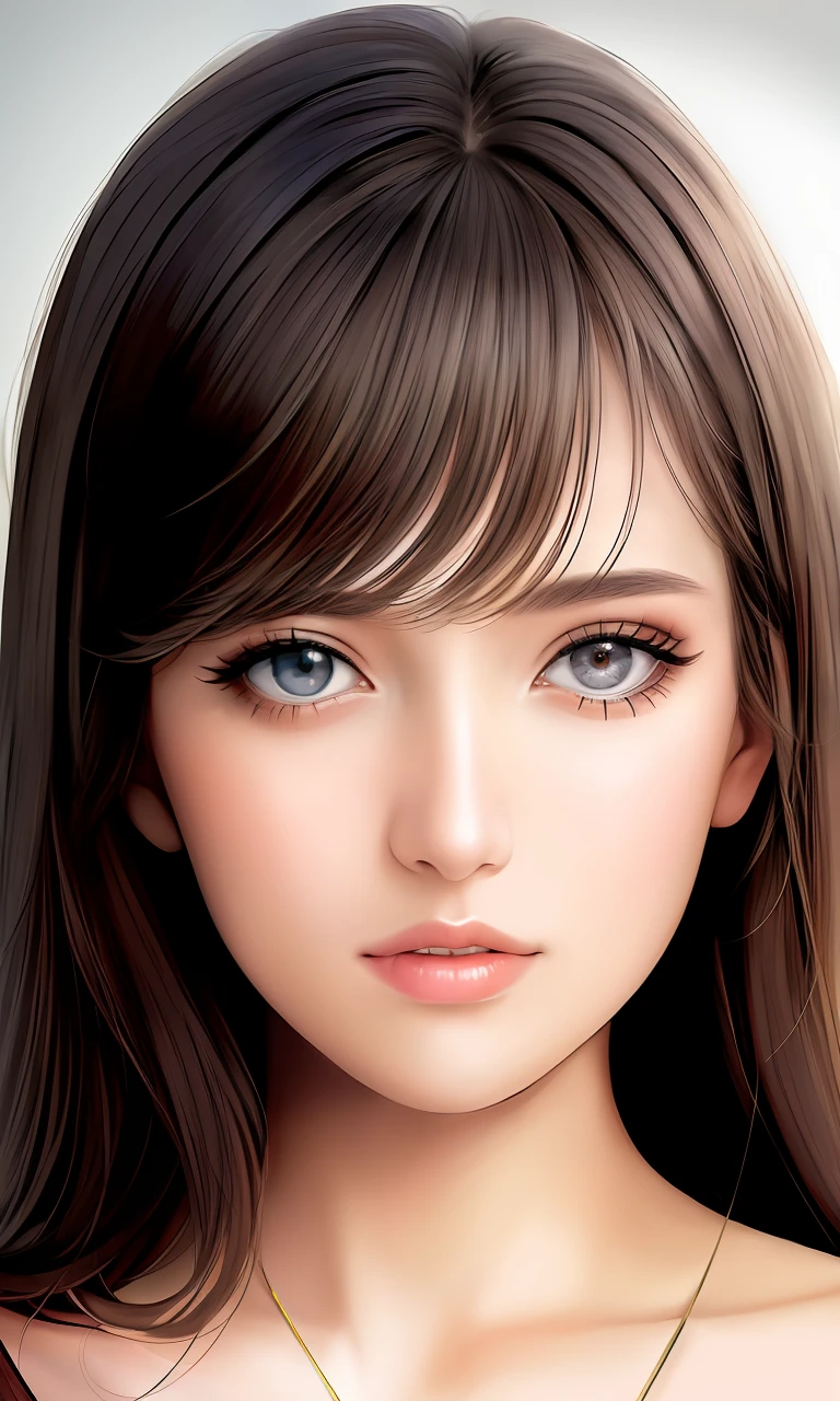 (masterpiece:1.4), most beautiful girl in the world, glossy lips, ultra detailed eyes, Absurdres, hdr, ultra detailed illustration, extremely detailed face, RAW photo, film grain, skin pores, trending on deviantart
