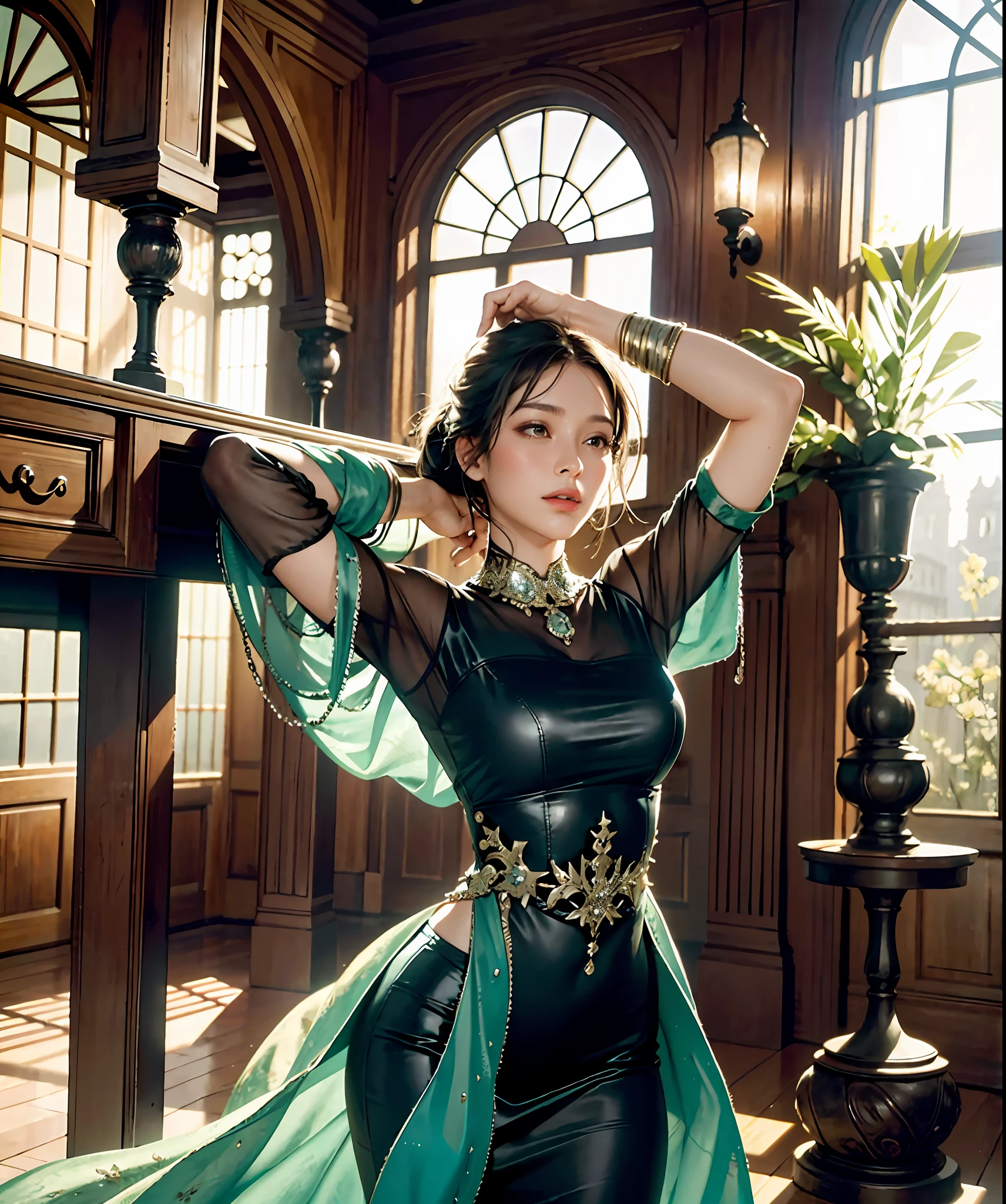 vivid illumination, enchanting elegance, atmospheric depth, masterful technique, naturalistic representations, harmonious composition, creative refinement, striking juxtapositions,
1girl,solo,
department store,
indoor,
Serenity,
barn, weathered, nostalgic,