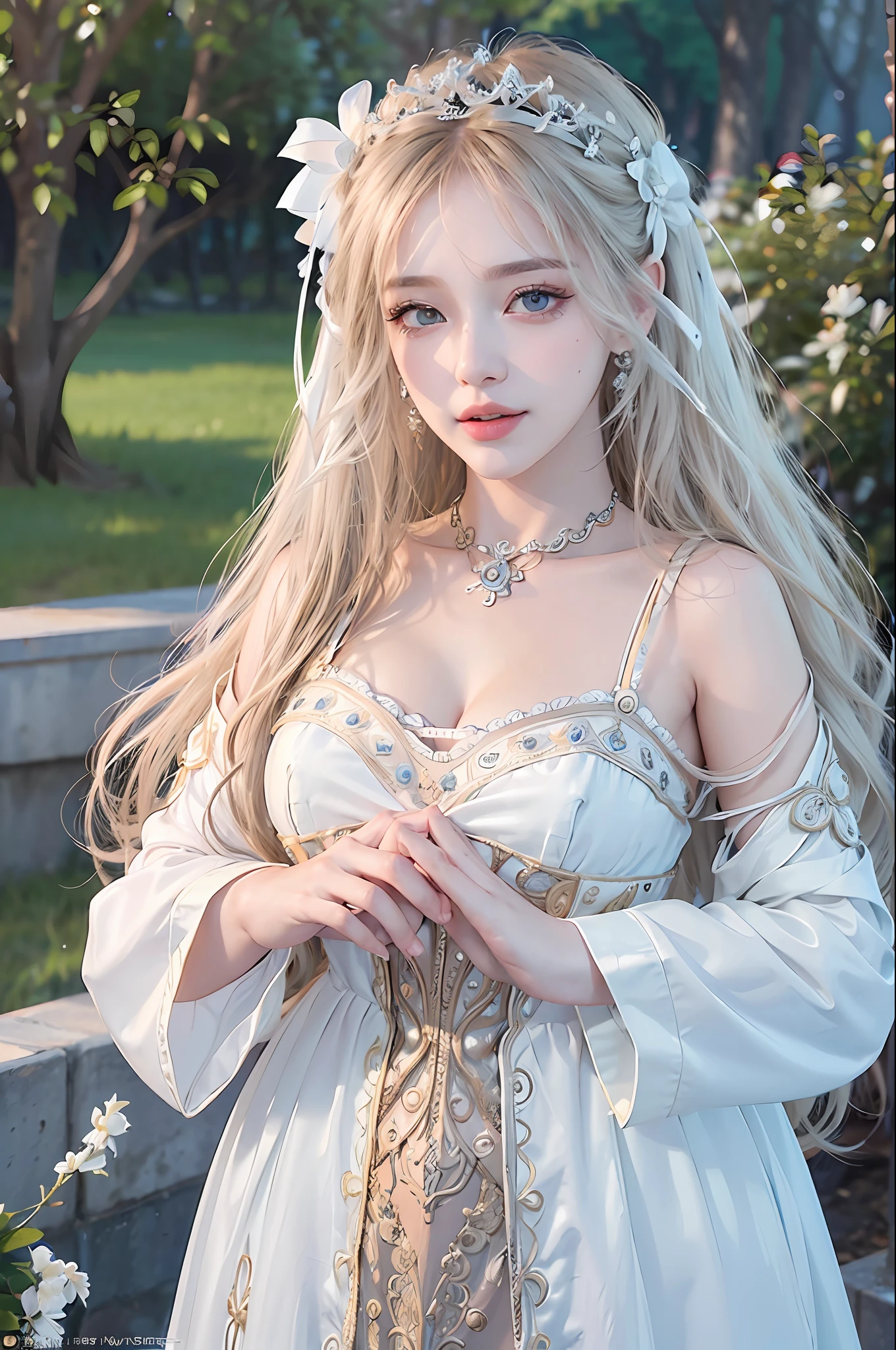 (Long hair: 1.6), Floating hair, (White ribbon on hair), Best Quality, Masterpiece, Illustration, Extremely Delicate Beautiful, Extremely Detailed, CG, Unity, 8k wallpaper, amazing, fine details, Masterpiece, Best quality, Official Art, Extremely detailed CG Unity 8k wallpaper, ridiculous, incredibly ridiculous, huge file size, super detailed, high resolution, extremely detailed, beautiful detailed girl, extremely detailed eyes and face, beautiful detail eyes, light on face, 1 girl , screen background, masterpiece, ultra-realistic, 32k, extremely detailed CG Unity 8k wallpaper, best quality