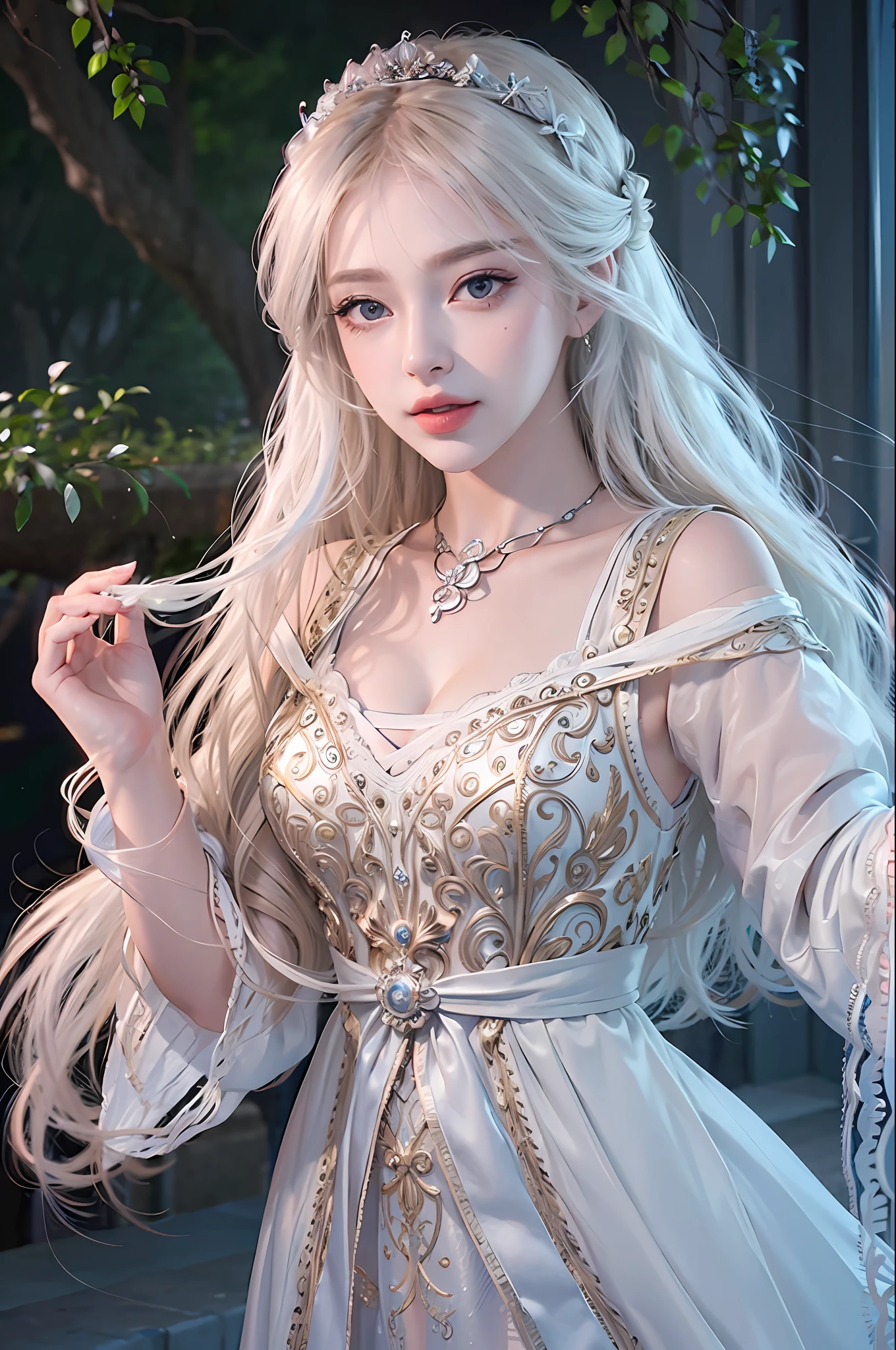 (Long hair: 1.6), Floating hair, (White ribbon on hair), Best Quality, Masterpiece, Illustration, Extremely Delicate Beautiful, Extremely Detailed, CG, Unity, 8k wallpaper, amazing, fine details, Masterpiece, Best quality, Official Art, Extremely detailed CG Unity 8k wallpaper, ridiculous, incredibly ridiculous, huge file size, super detailed, high resolution, extremely detailed, beautiful detailed girl, extremely detailed eyes and face, beautiful detail eyes, light on face, 1 girl , screen background, masterpiece, ultra-realistic, 32k, extremely detailed CG Unity 8k wallpaper, best quality