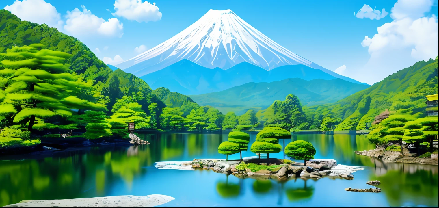 Japanese summer scenery, sunshine day, 8k, realistic, masterpiece