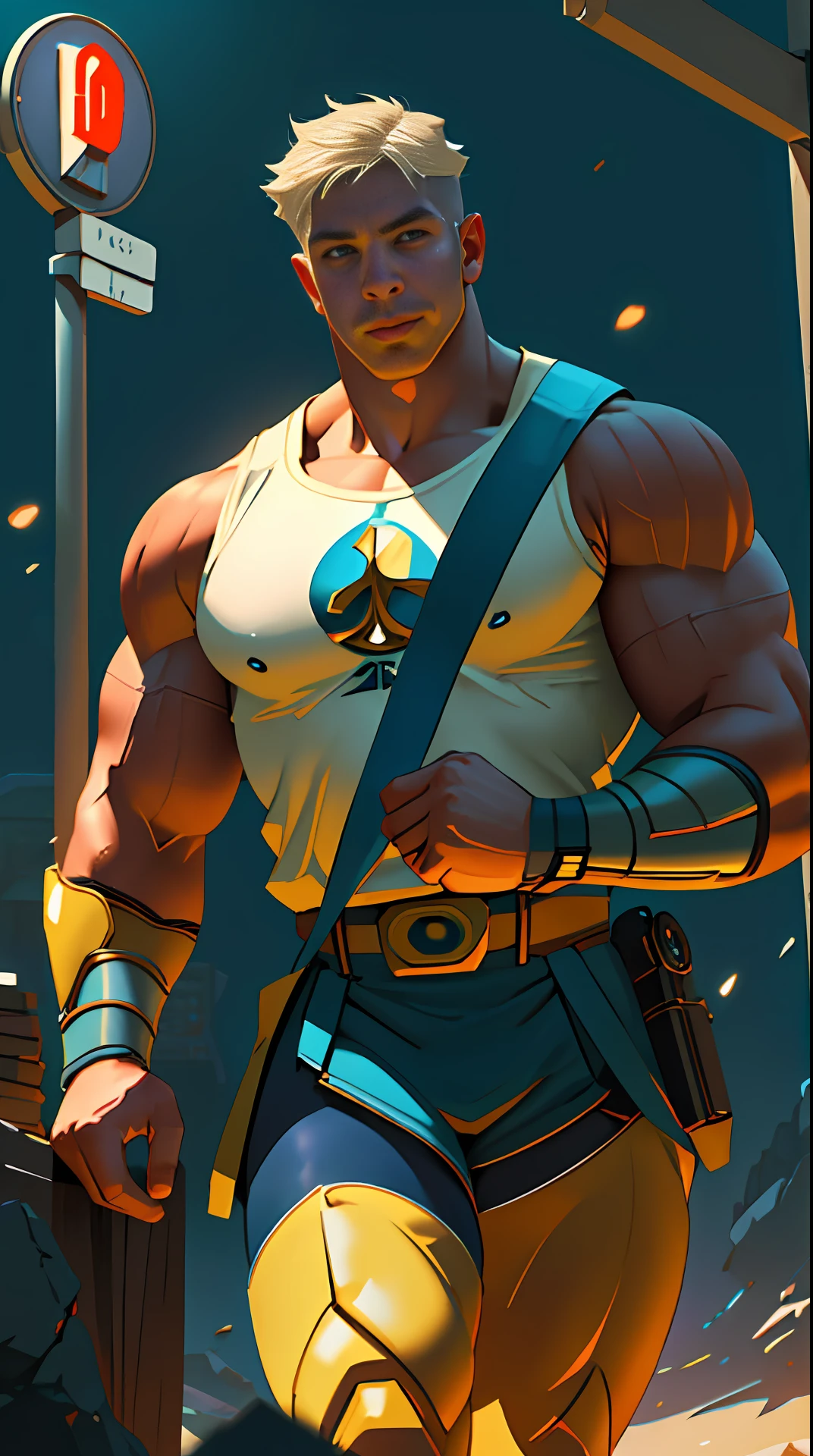 Cinematic soft lighting illuminates a stunningly detailed and ultra-realistic a MAN superhero of the sign of Libra, super strong, muscular that is trending on ArtStation. Octane is the perfect tool to capture the softest details of this 16k photography masterpiece