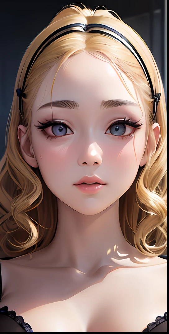 ultra realistic 8k CG, (photorealistic: 1.3), best quality, high quality, masterpiece, realistic, milf, narrow waist, huge breasts, 1 girl, Japanese woman, (perfect female figure), beautiful face, clean and pale skin, smile, intricate details, looking at the viewer, bangs, ((blonde hair)), double tail, ponytail, curly hair, jpn idol, (soft lighting), pink, maid's uniform, lingerie, lace, lace trim, intricate detailsulzzang-6500:0.4, best quality, masterpiece, illustration, extremely delicate and beautiful, extremely detailed, CG, unit, 8k wallpaper, amazing, fine details, masterpiece, best quality, official art, extremely detailed 8k CG unit wallpaper, absurdities, incredibly absurd, huge file size, ultra-detailed, highres, extremely detailed, beautiful detailed girl, extremely detailed eyes and face, beautiful detailed eyes, light on face, cinematic lighting, cute, (Kpop idol), (aegyo sal:1) , ((puffy eyes)), (looking at the viewer), full body, slime girl, breasts, neckline, corset, full body, nude, 1 girl, high quality, 8k, realistic lighting, black dress, sexy, looking at the camera, , black pantyhose, good skin, good body, amazing, fine detail, masterpiece, best quality, official art, ultra-detailed, highres, extremely detailed, beautiful girl detailed, eyes and face extremely detailed, light on face, cute, (FASHI-GIRL), (MAKEUP), 1girl, large breasts: 0.3, standing, mirror selfie, good lighting, black bra, bathroom,, panties, ?????? anjelina jolie(((whole body)))))) full body, whole body