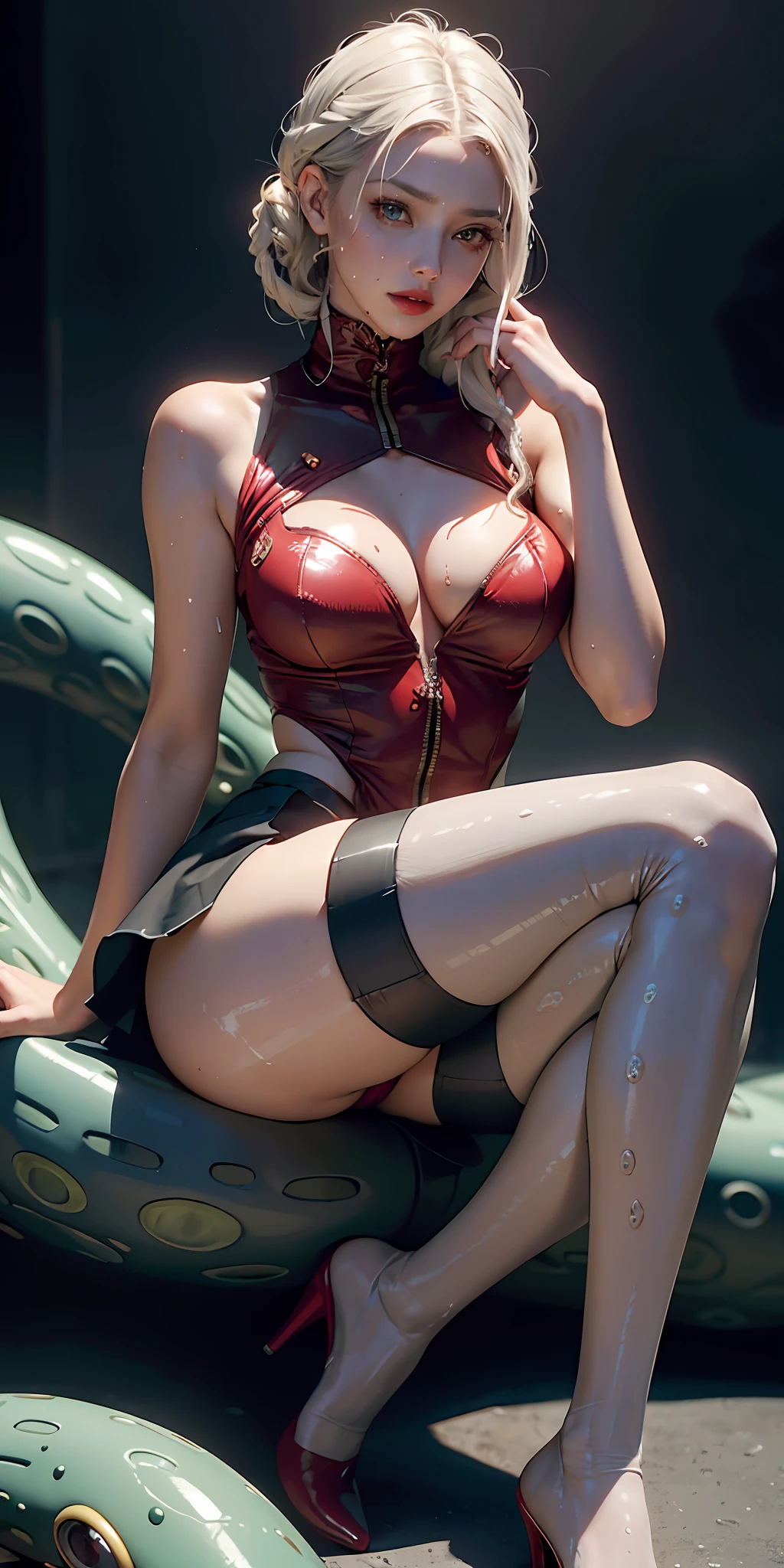 nsfw,((masterpiece:1.2, best quality)),movie,official art, promotional art,movie wallpaper,white background,full body,concept art,turnaround,reference sheet,production art,background,outdoor,original,raw photo,highres, (realistic, photo-realistic:1.2), ultra detailed, physically-based rendering,1boy,machinery, reflection,(masterpiece:1.3), realistic, detailed>, cyberpunk, portrait, symmetric front view close up head shot eyes symmetry face very sharp focus realistic award winning matte drawing cinematic lighting 1girl, Cyborg,robot,(20 year) ,(illustration:1.1),(best quality),(masterpiece:1.1), (extremely detailed CG unity 4k wallpaper:1.1),this,slim, fair skin,delicate face, tights,shine, intricate details_, Bodysuit,(white hair),very short hair, green eyes,Sleep compartment,laboratory, chip,Mechanical components,mechanical prosthesis,shine,braid,full body,, masterpiece, best quality, extremely detailed face, extremely detailed, Full-body photo, (photorealistic:1.4), realistic, professional light, 8k, photon mapping, radiosity, physically-based rendering, 1girl, chair, office lady, (curvy), ((full body:1.08)), beautiful face, red lips, legs, ((sitting)), wavy hair, (leader suit, small skirt, cleavage cutout), big breasts, red-black underwear, thighs, (pantyhose, panties underneath pantyhose), pantyshot, nSFW, seductive pureerosface_v1,anime, masterpiece, best quality,, best quality, 1girl,, vaginal, sweat, juice, tentacle pit, (corneo_tentacle_sex:1.5), (torn clothes), detailed background, corneo_black_cat_dva,open,(nude lower body:1)