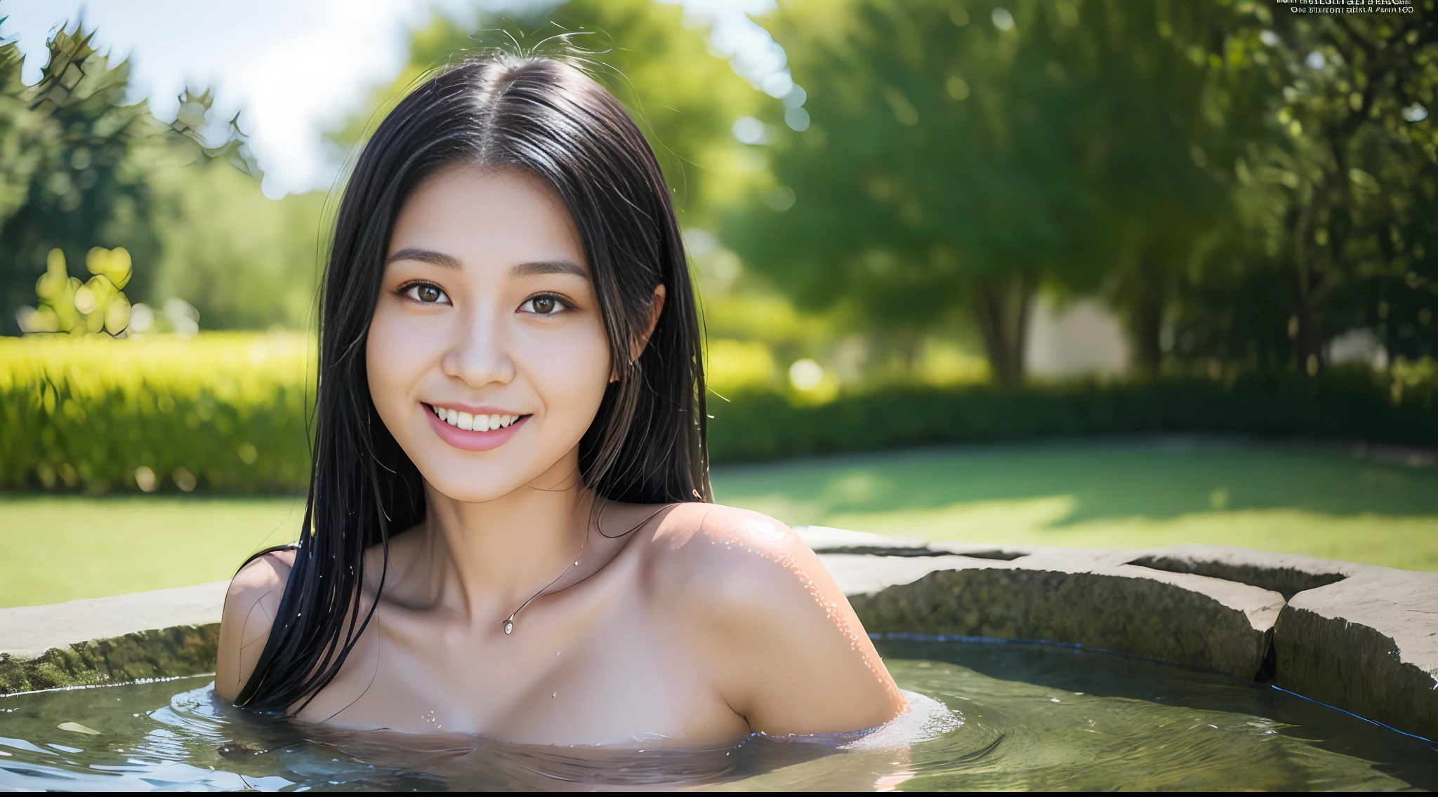 realistic, colorful cosplay, various cosplay, black eyes, black hair, smile, one girl, nsfw, ((best quality, 8k, masterpiece: 1.3)), clear focus: 1.2, (layer cut, big boobs: 1.2), Beauty with perfect body: 1.4, thin abs: 1.2, wet body: 1.5, 16:9 accept ratio, highly detailed face and skin textures, detailed eyes, double eyelids, natural background