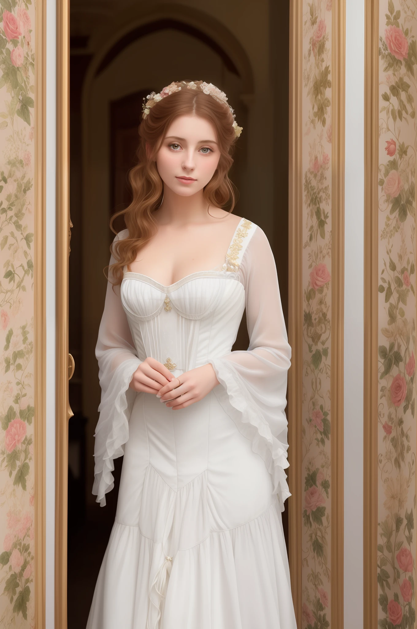 Amazingly beautiful British girls
22 years old, at her best age, standing alone in front of the camera,
19th century, Belle Époque, Victorian
Colony, British Empire
Les Misérables, Cosette, small breasts, realistic proportions,
Victorian hairstyle, loop hair, 
Realistic face, visible veins, moles
(Glad to meet you), (Vivid), (Digital Color), (Nikon), (α7), (Color photo), (Color photo), (Portrait photo), (Ultra High Resolution: 1.2), (Photorealism: 1.4), (8K, RAW photo: 1.2), (Soft Focus: 1.4), (Sharp Focus: 1.4), Beautiful face with attention to detail, Pure Rose face_V1, Award-winning photo of a lonely and beautiful young full-breasted Caucasian (Victorian woman: 1.6) wearing a Roman style costume and Greek mythological costume (Gorgeous Victorian living room: 1.2) (Victorian wallpaper: 1.2) (Victorian wallpaper: 1.2) (Victorian wallpaper: 1.2) ( Victorian Carpet: 1.2) (Rich: 1.4), erotic, sensual, pubic hair, natural light
