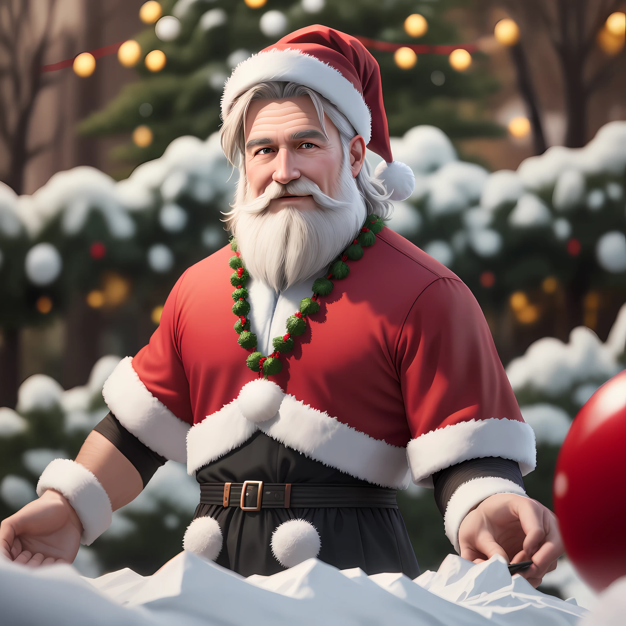 Santa claus very happy in christmas magic realistic, very people happy walking, trees decorated, gifts natural colors,
--Masterpiece
--perfect real
--real colors RGB
--very detailed
--minimalist
--3D
--HD
--64k
--very impressive image
--high definition
--TXAA
--FKAA
--RTX
--SSAO
--ultra realistic
--lights soft
--VFX
--cinematic perfect --cinematografic --landscape
--ar 3:2 L
--detailed symmetric realistic
--symmetric realistic ball
--symmetric body
--very impressive image
--perfect contour
--high definition
--focus sharpness
--Canon portra 400 camera f1.6 lens Carl Zeis
--extremely detailed
--vivace color
--Amazing
--Fine detail
--Rich colors
--Mega realistic
--dramatic decorated --Unrealengine
--looking at the viewer
--photo realistic
--high quality
--highres
--sharpness focus
--extremely perfect
--free error.