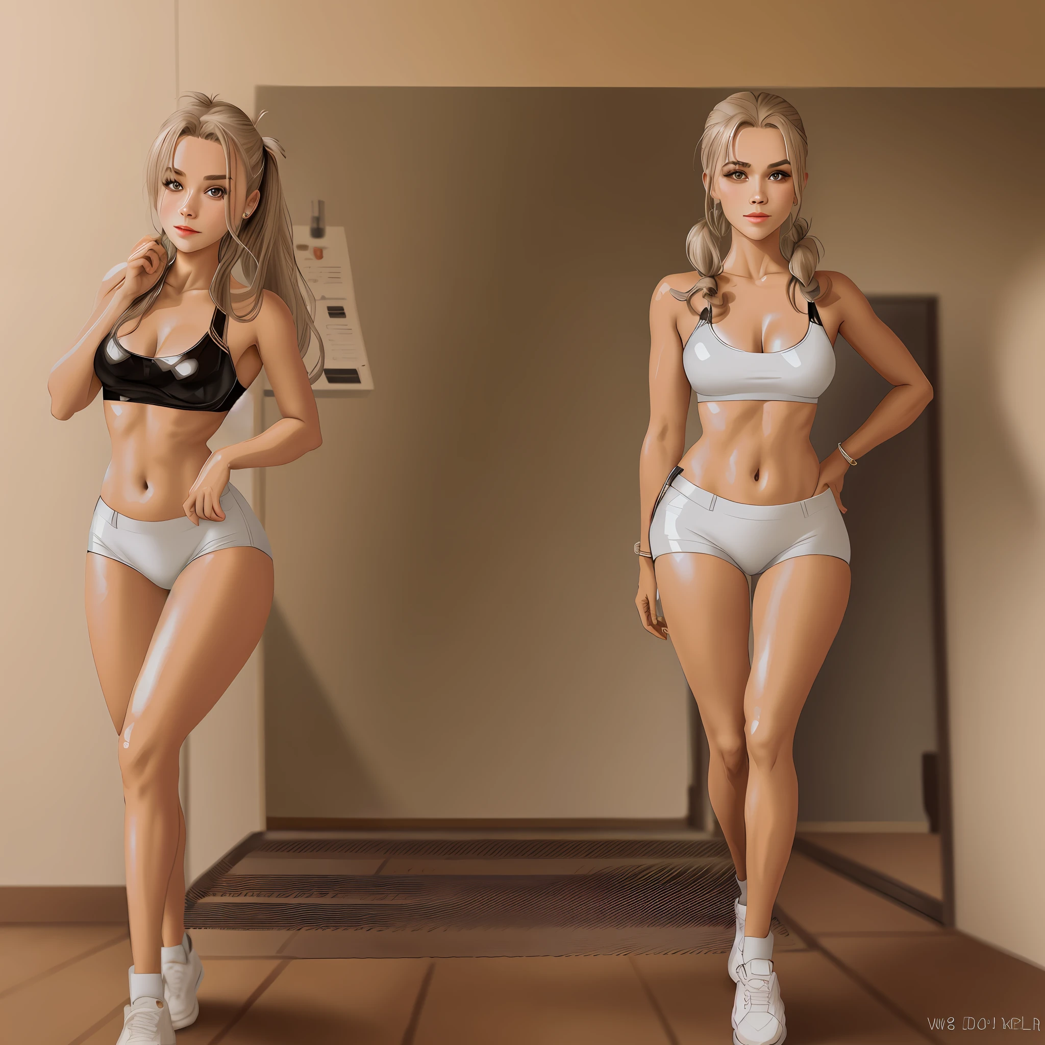 Two ponytails hairstyle
