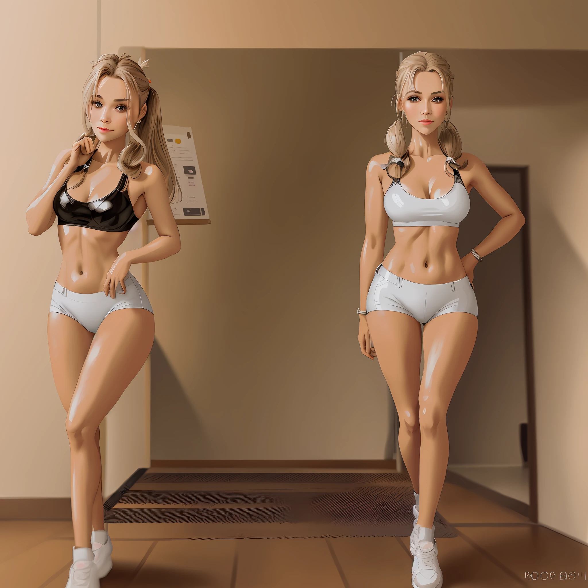 Two ponytails hairstyle